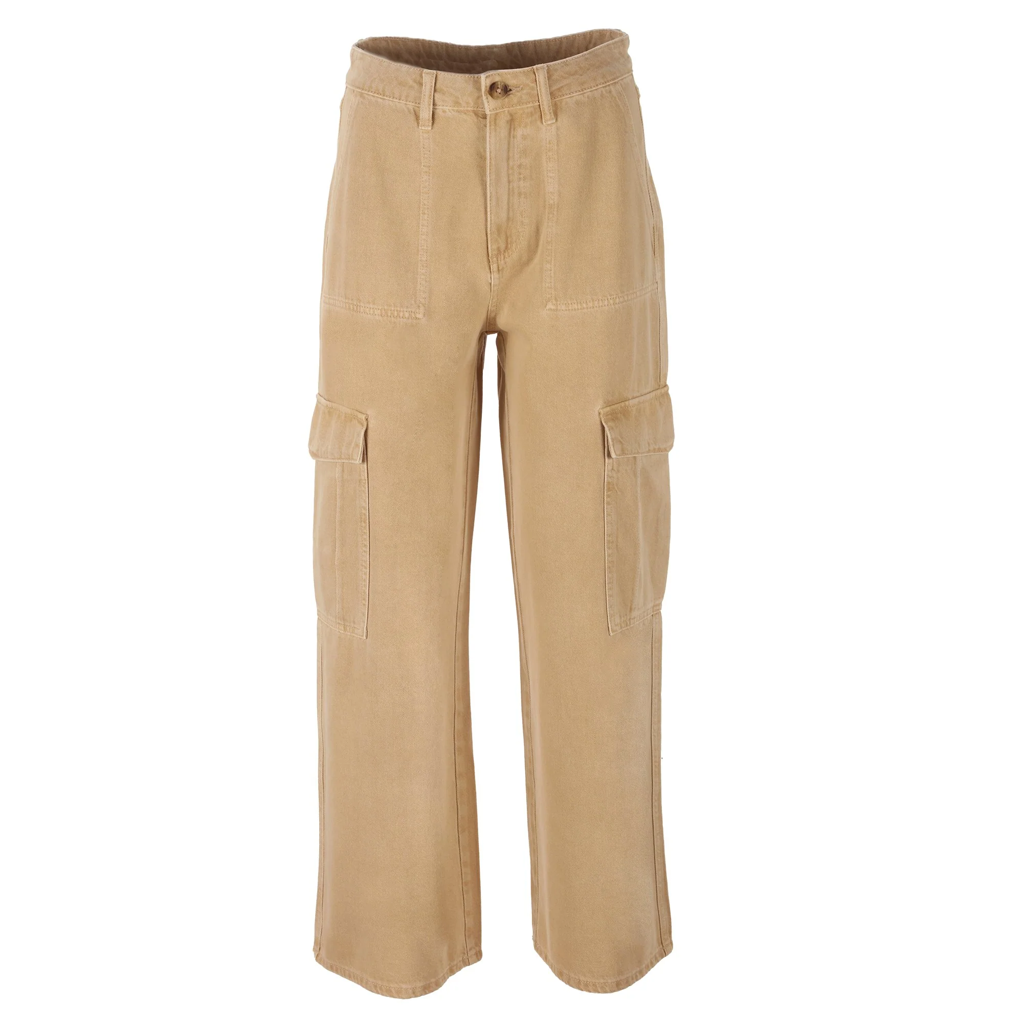 Pantalon cargo coupe large - Beige