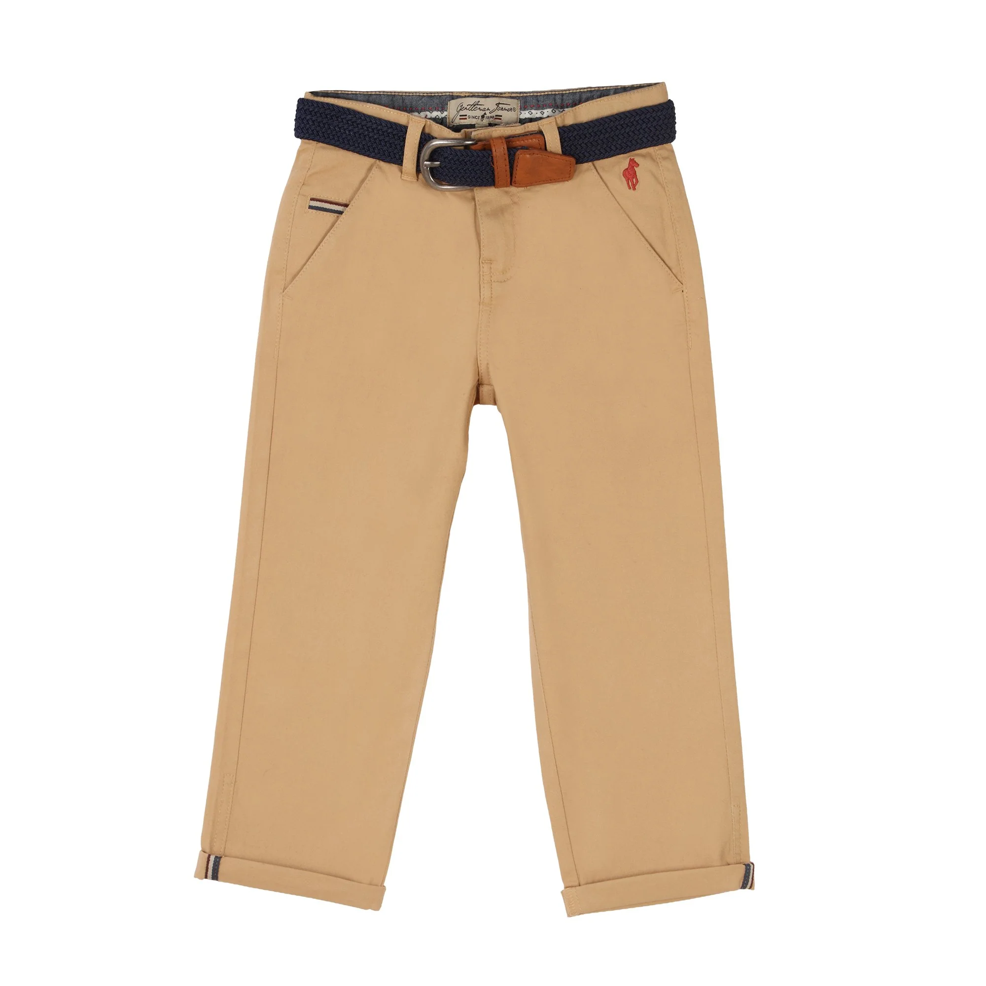 Pantalon chino avec ceinture 3/12 ans - Beige