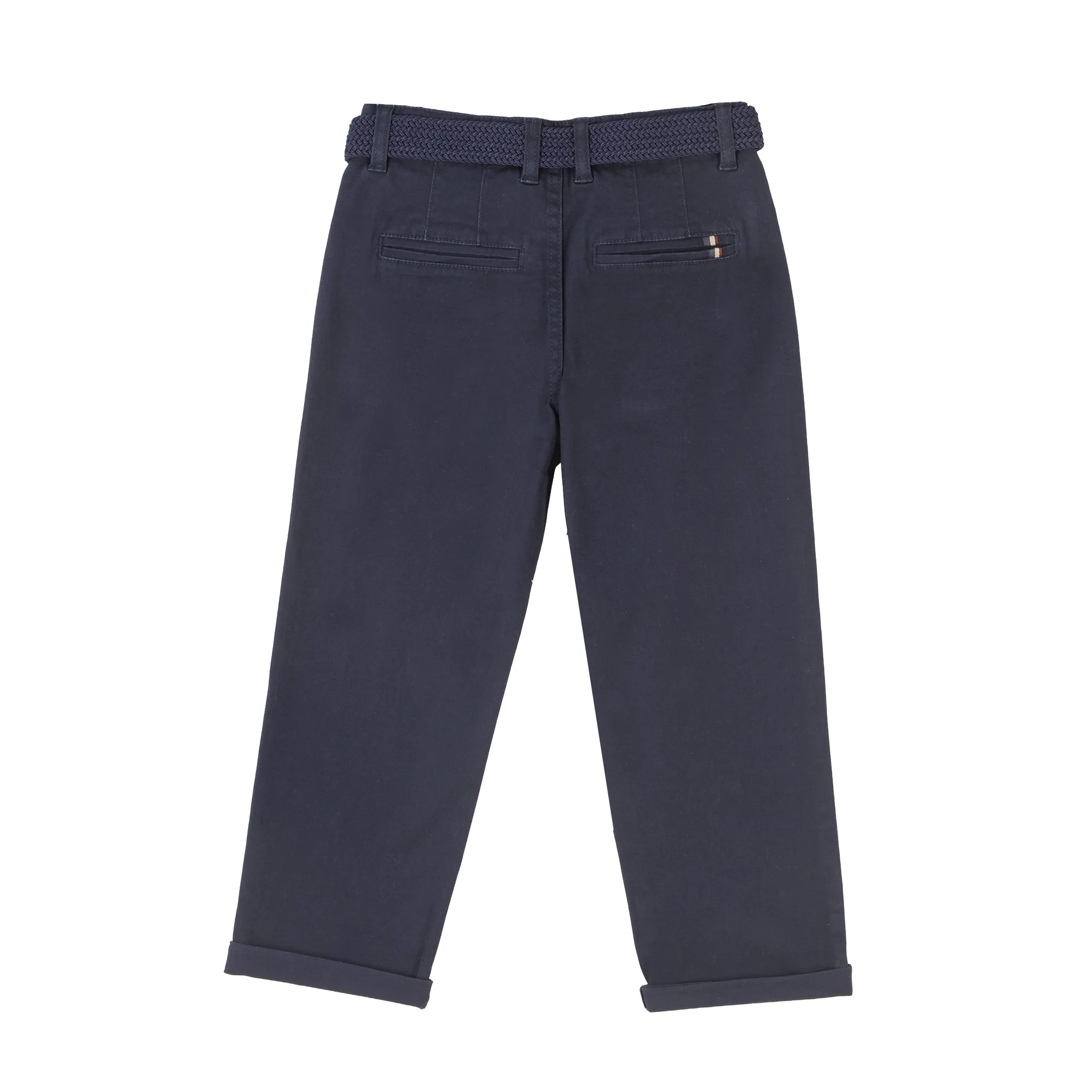 Pantalon chino avec ceinture 3/12 ans - Bleu foncé - Image 2