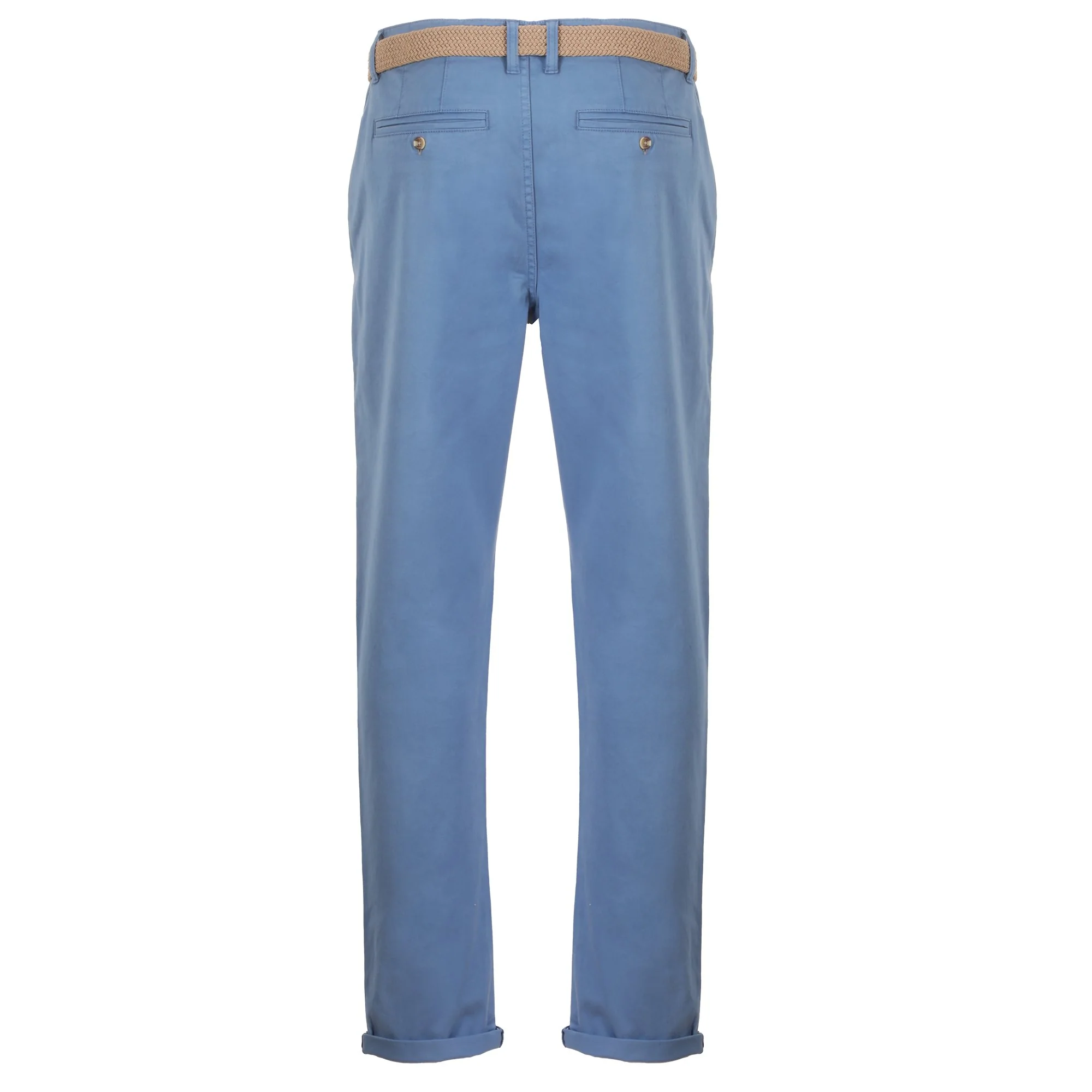 Pantalon chino avec ceinture - Bleu - Image 2