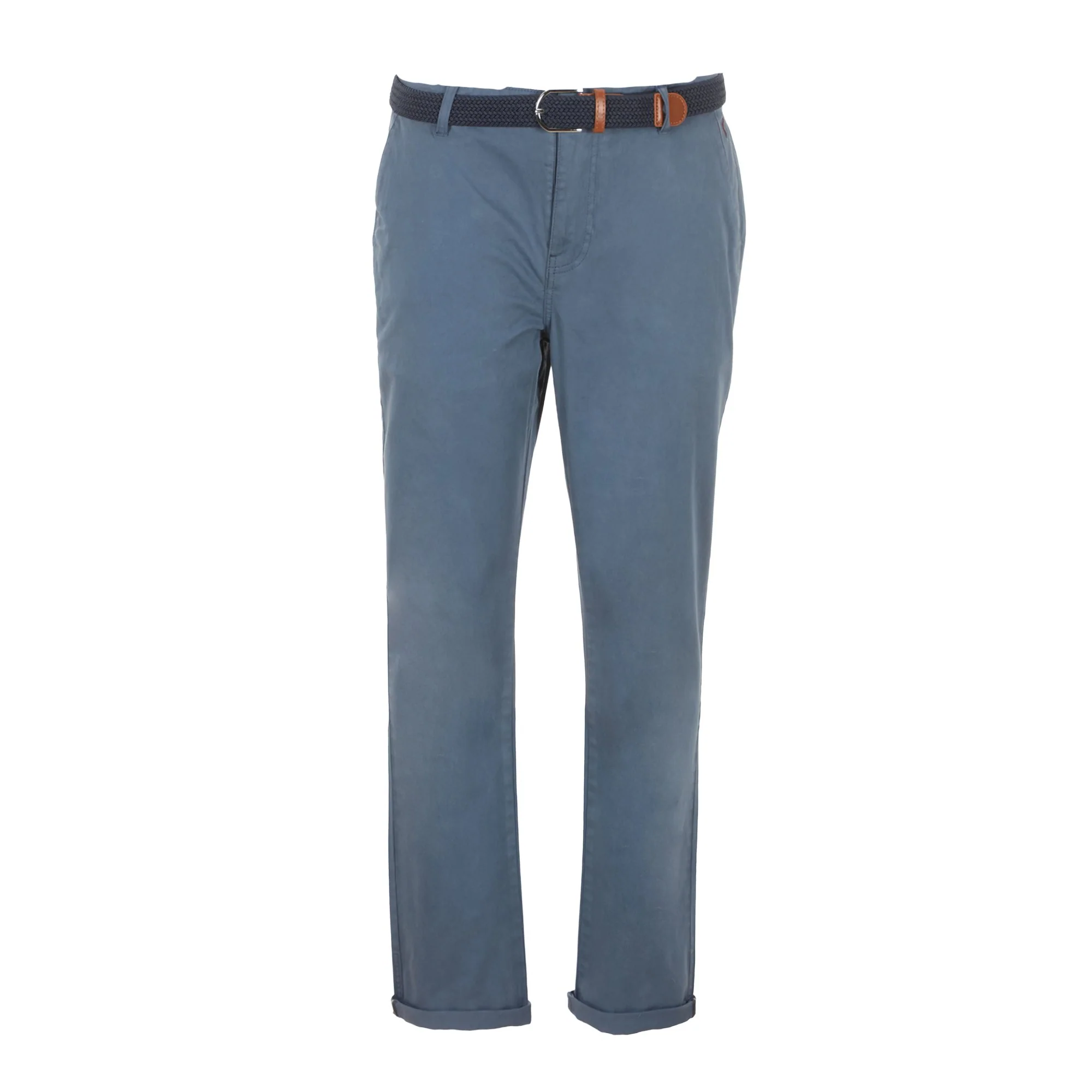 Pantalon chino + ceinture - Bleu