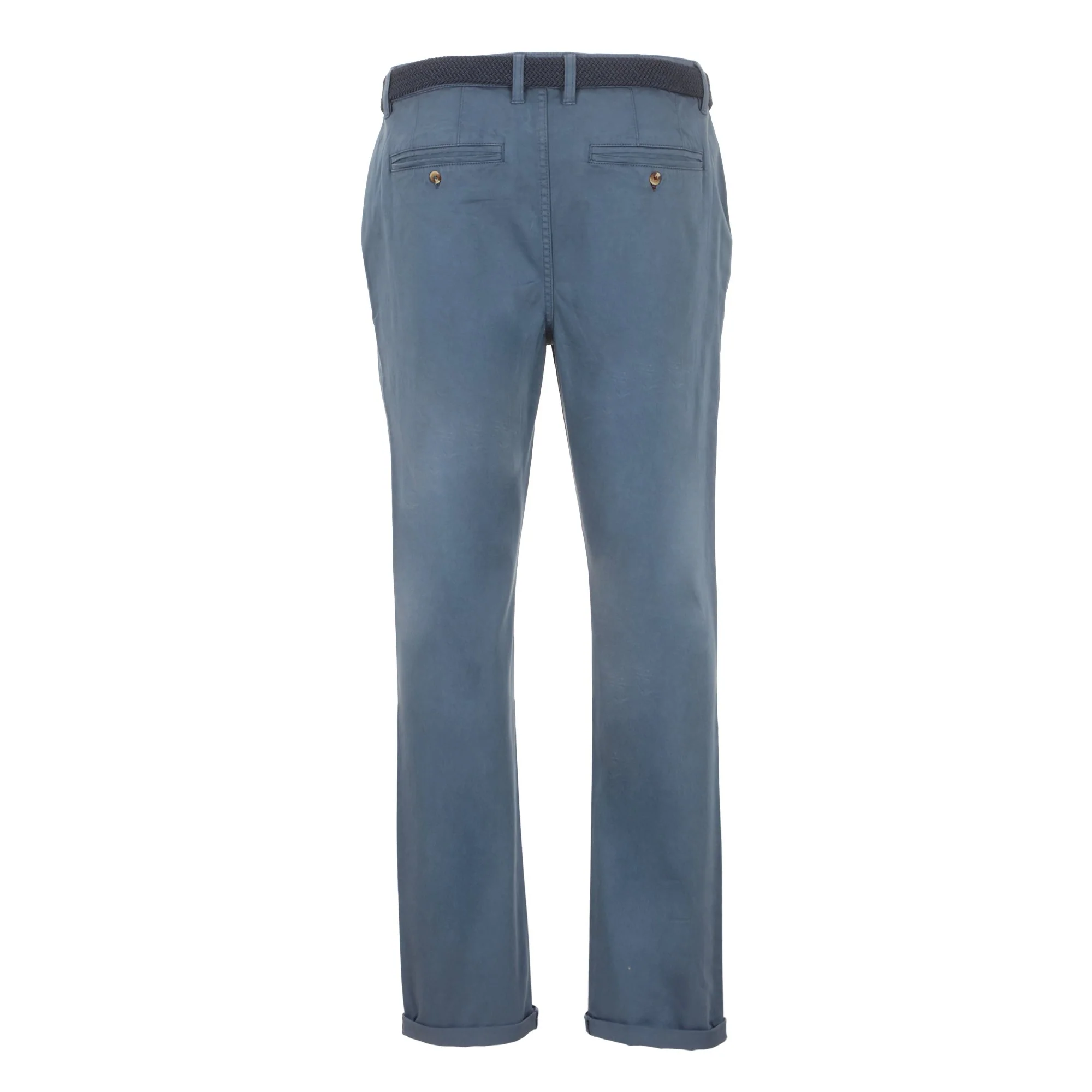 Pantalon chino + ceinture - Bleu - Image 2