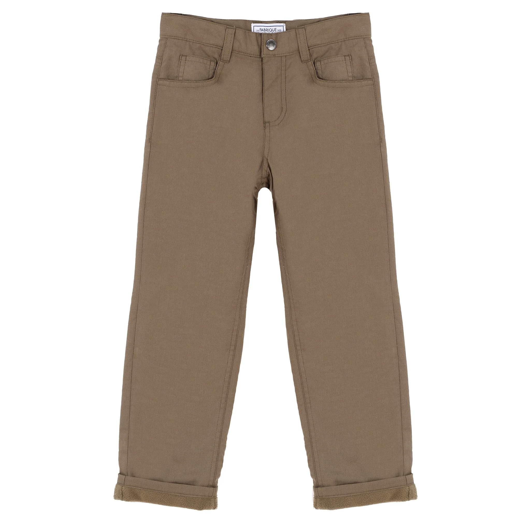 Pantalon doublure polaire 3-12 ans  - Kaki