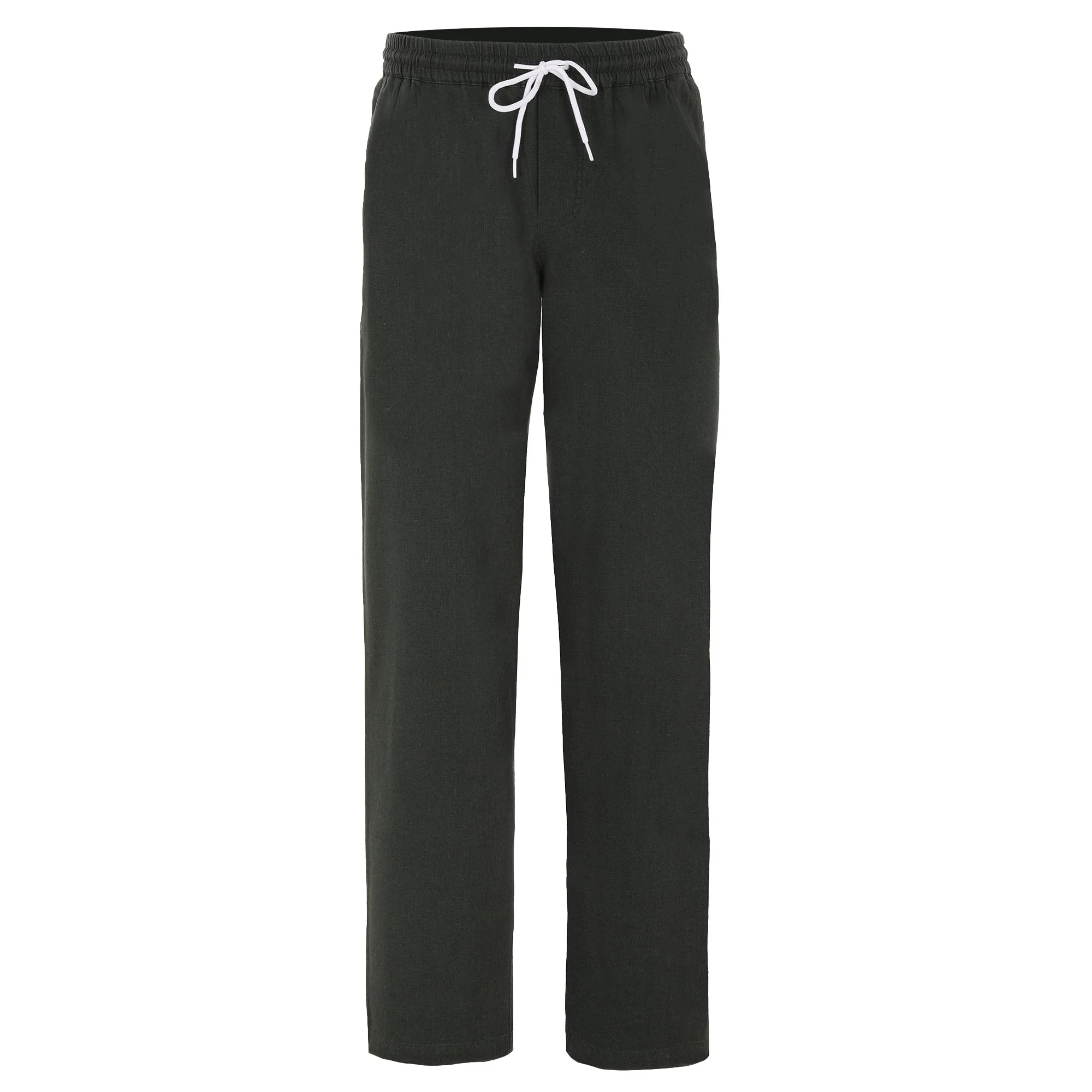 PANTALON EN LIN COTON AVEC CORDON DE SERRAGE DU 38 AU 46 - Image 5
