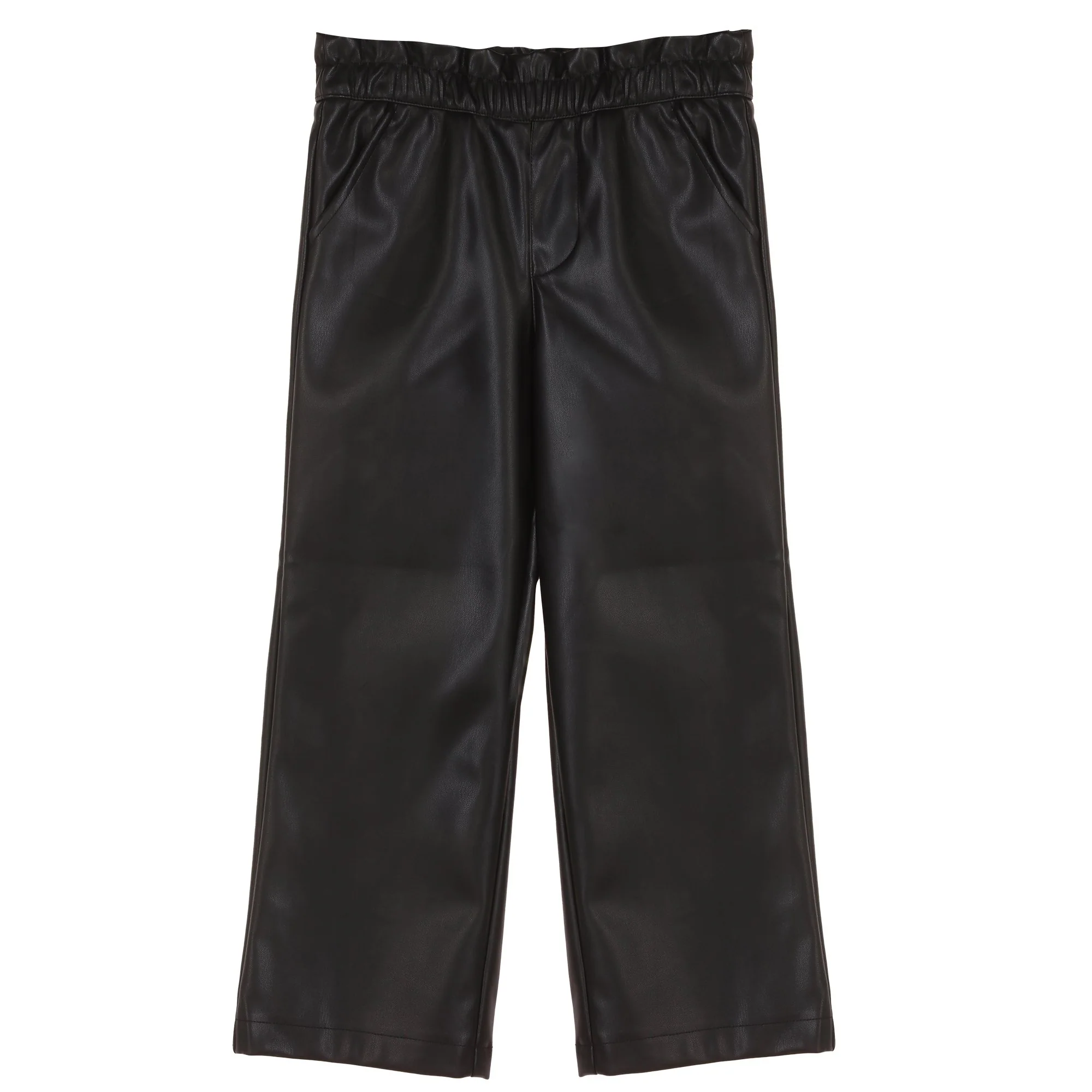 Pantalon en simili cuir 3/12 ans - Noir