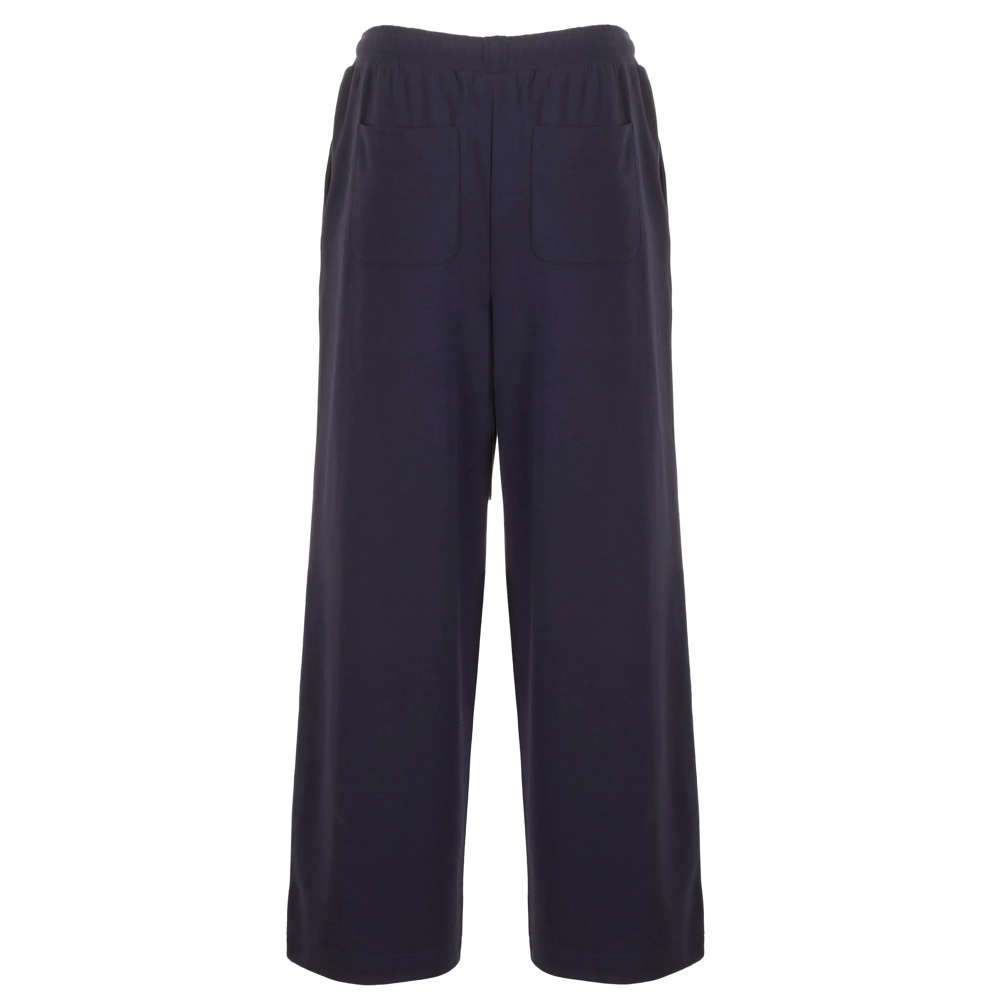 Pantalon large en maille  - Bleu foncé - Image 2