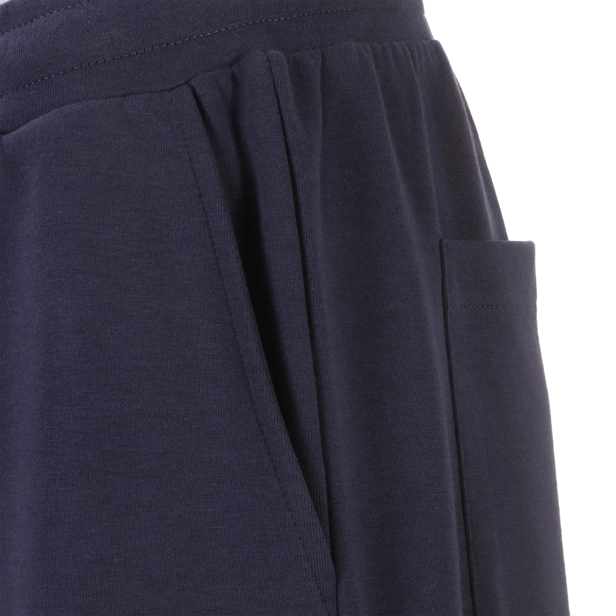 Pantalon large en maille  - Bleu foncé - Image 3