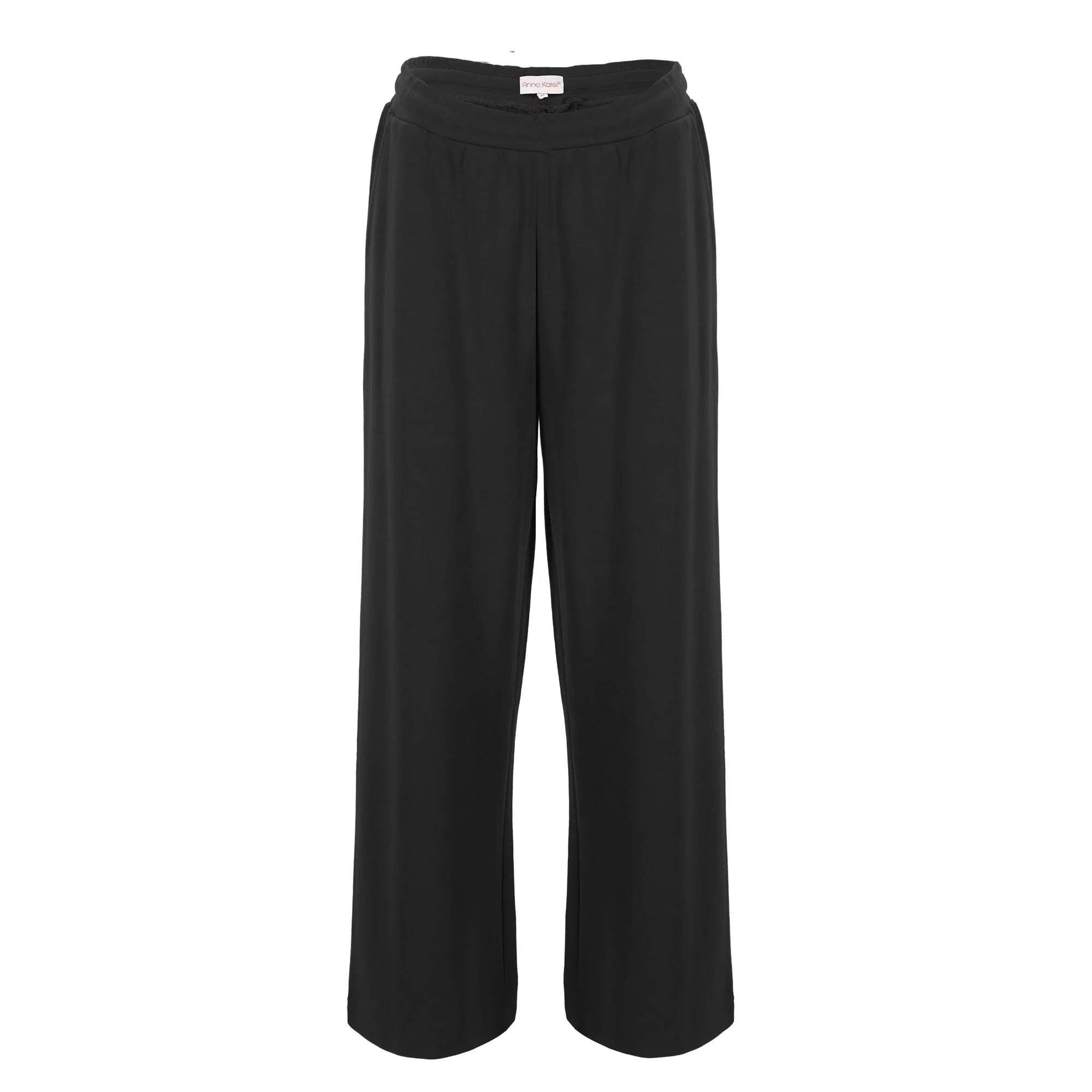 Pantalon large en maille  - Noir