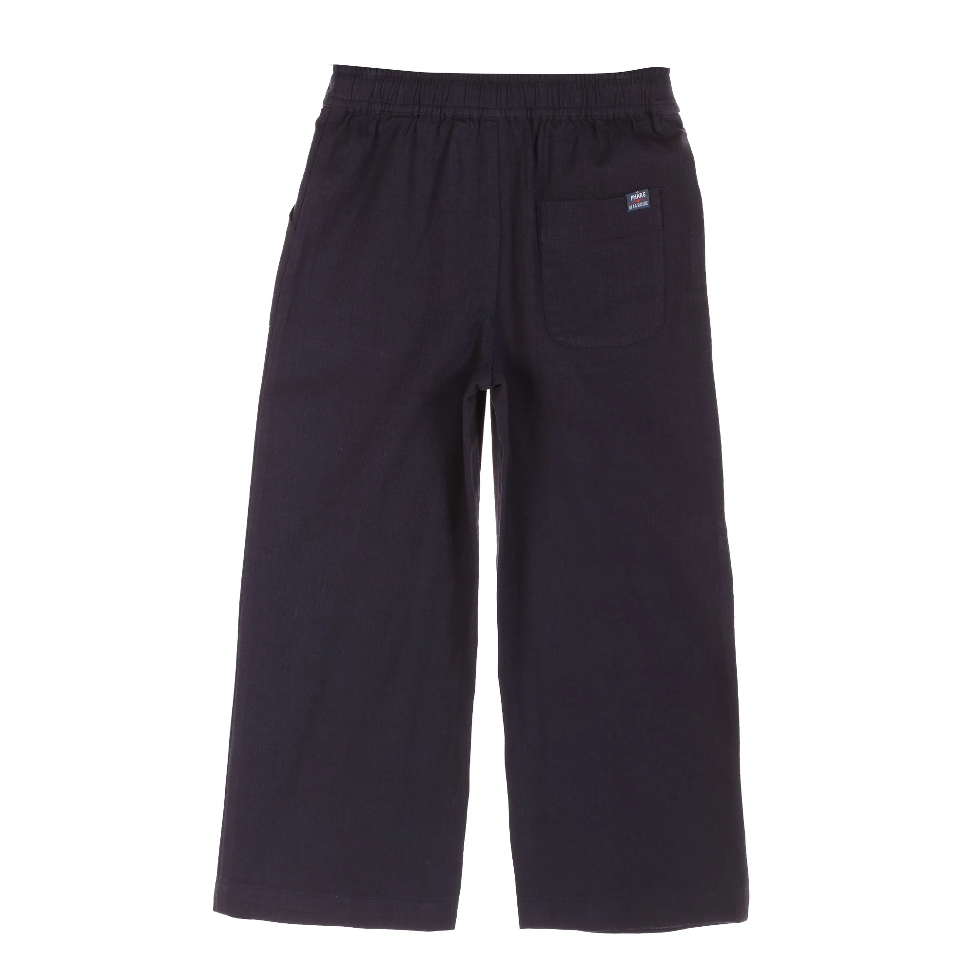Pantalon taille élastique  - Bleu foncé - Image 2