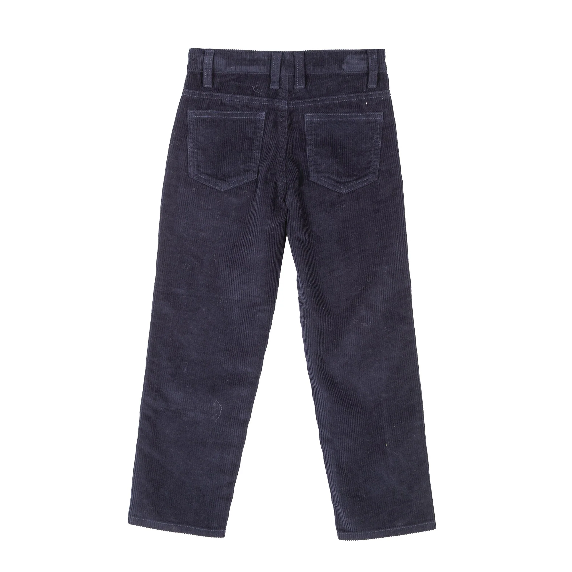 Pantalon velours droit 3-12 ans  - Bleu foncé - Image 2