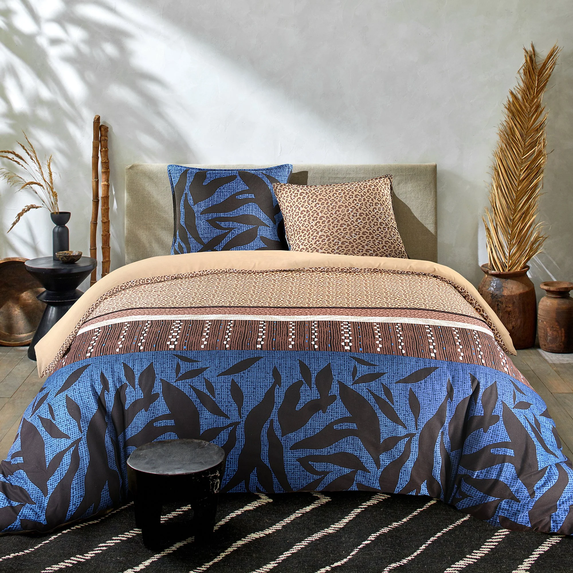 Parure housse de couette 260 x 240 cm et 2 taies d'oreiller - Multicolore - Image 2