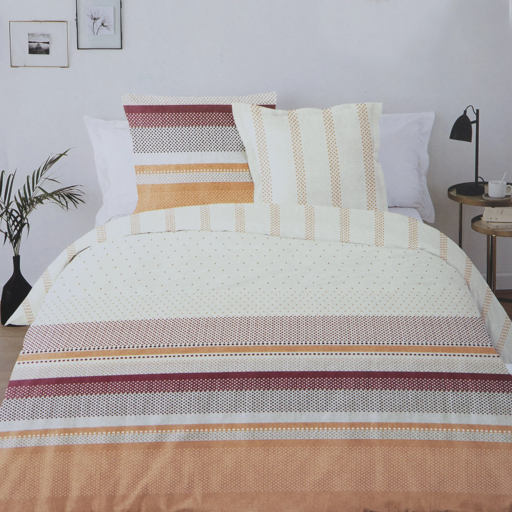 Parure housse de couette 260x240cm  - Orange - Image 2