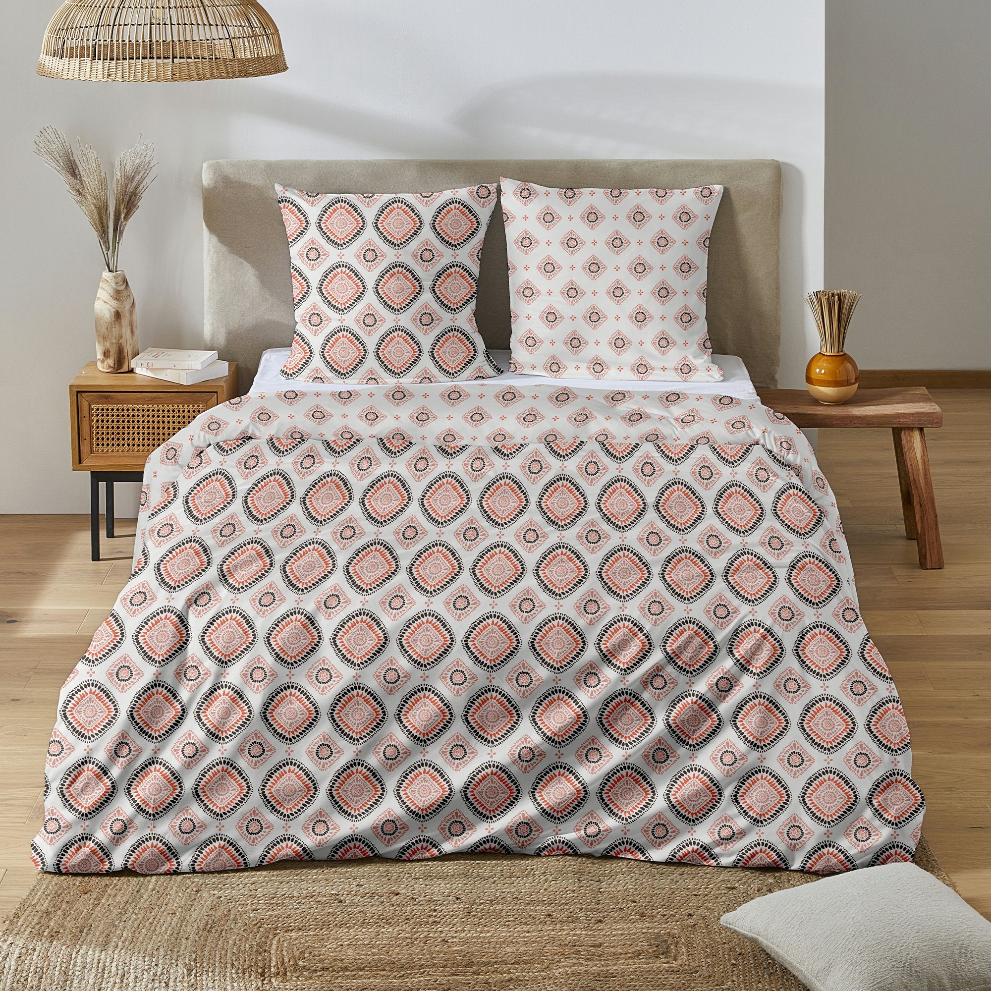 Parure housse de couette 260X240cm - Orange