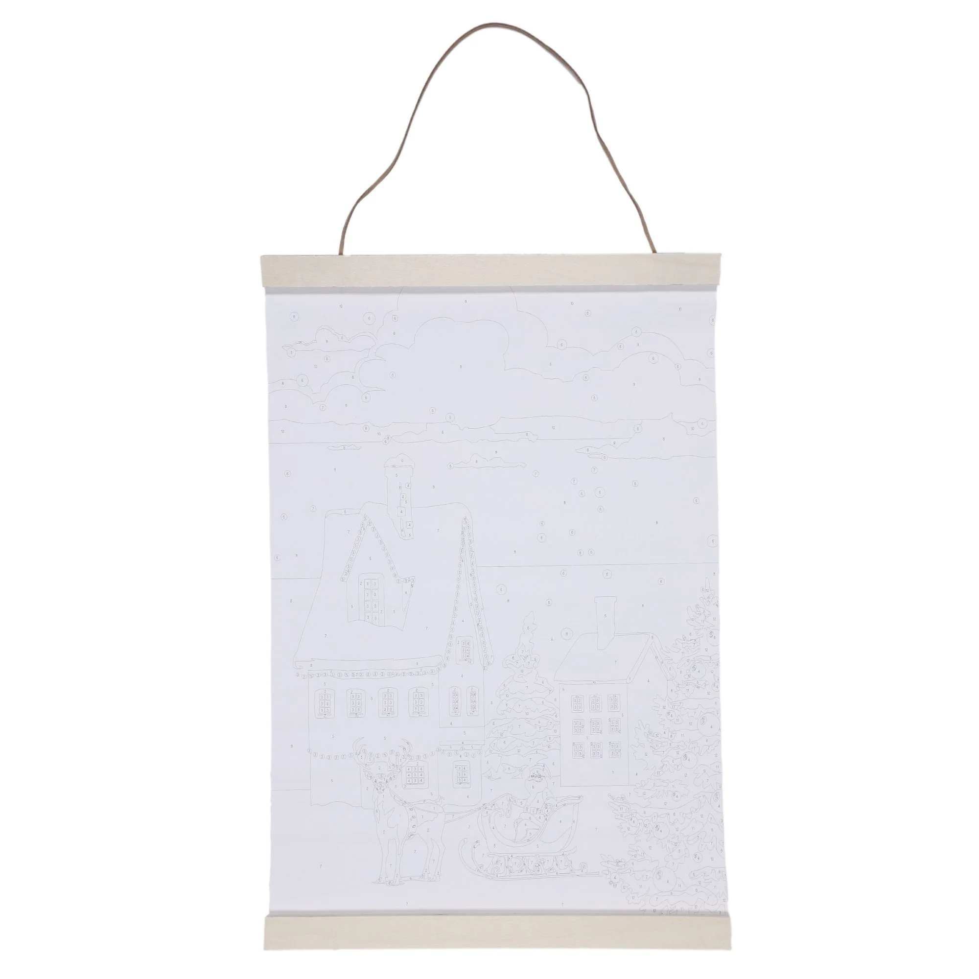 Peinture à numéros thème de Noël  - Rouge - Image 2