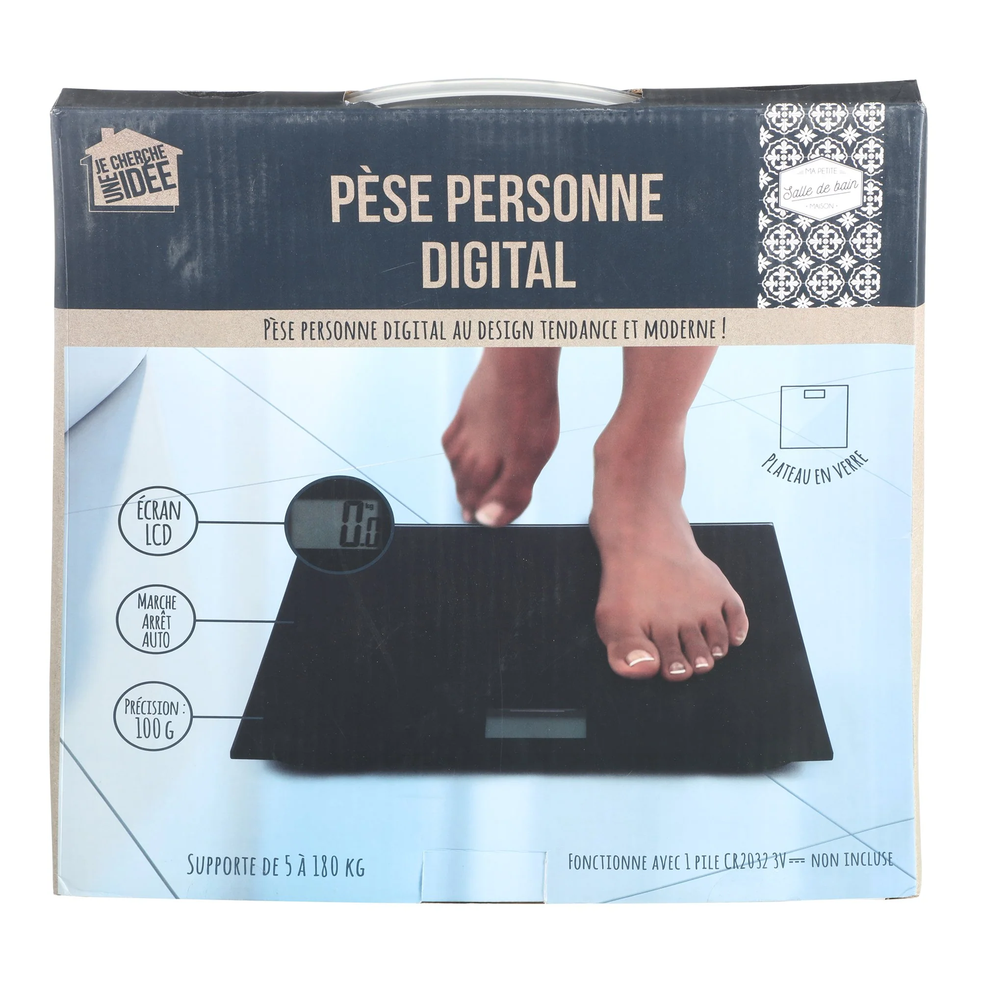 Pèse personne électronique ultra plat  - Blanc - Image 4