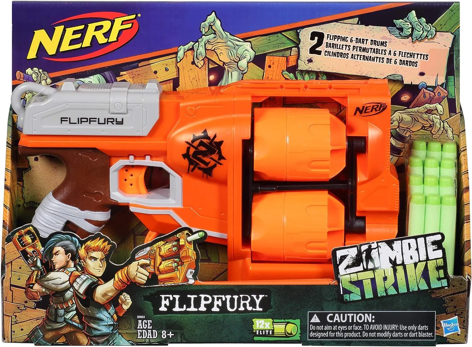 Pistolet Nerf Zombie Flipfury