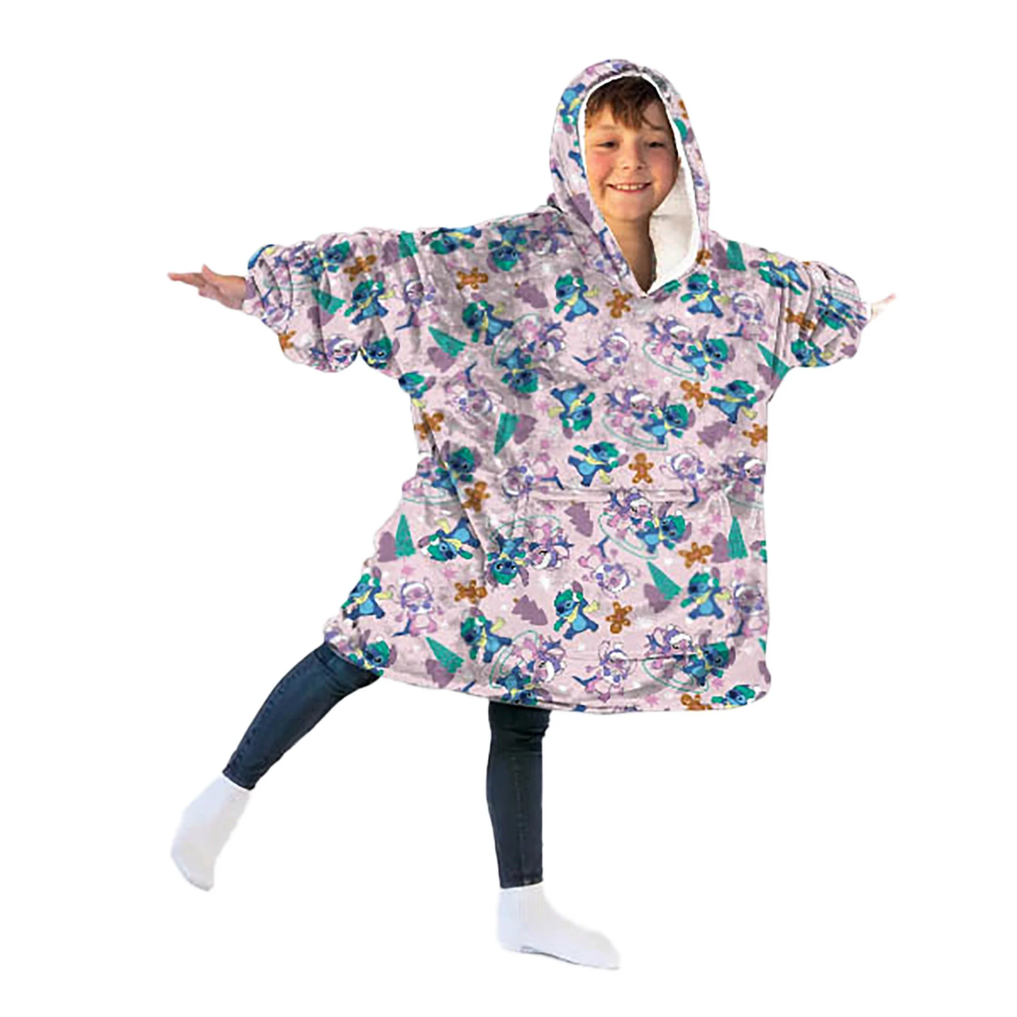 Plaid sweat multi licences enfant - Rose
