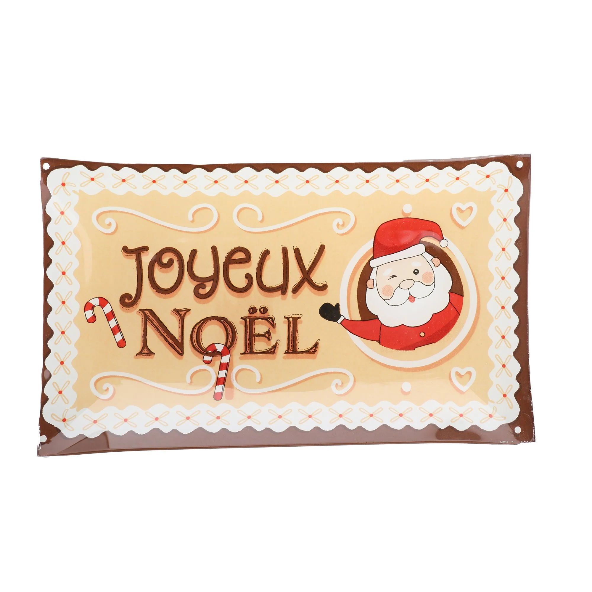 Plat de Noël rectangle  - Beige