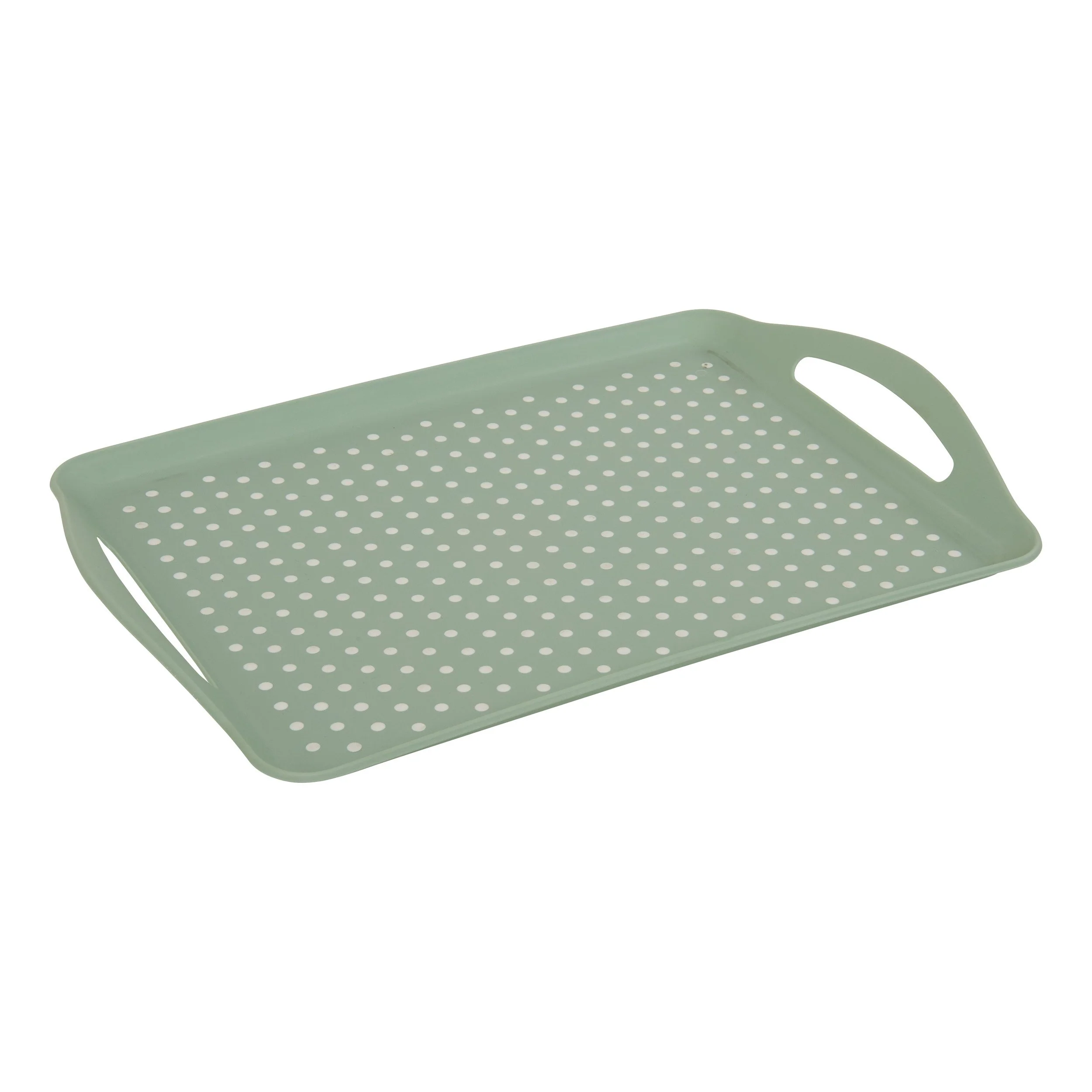PLATEAU ANTIDERAPANT PLASTIQUE 45X32CM SAUGE