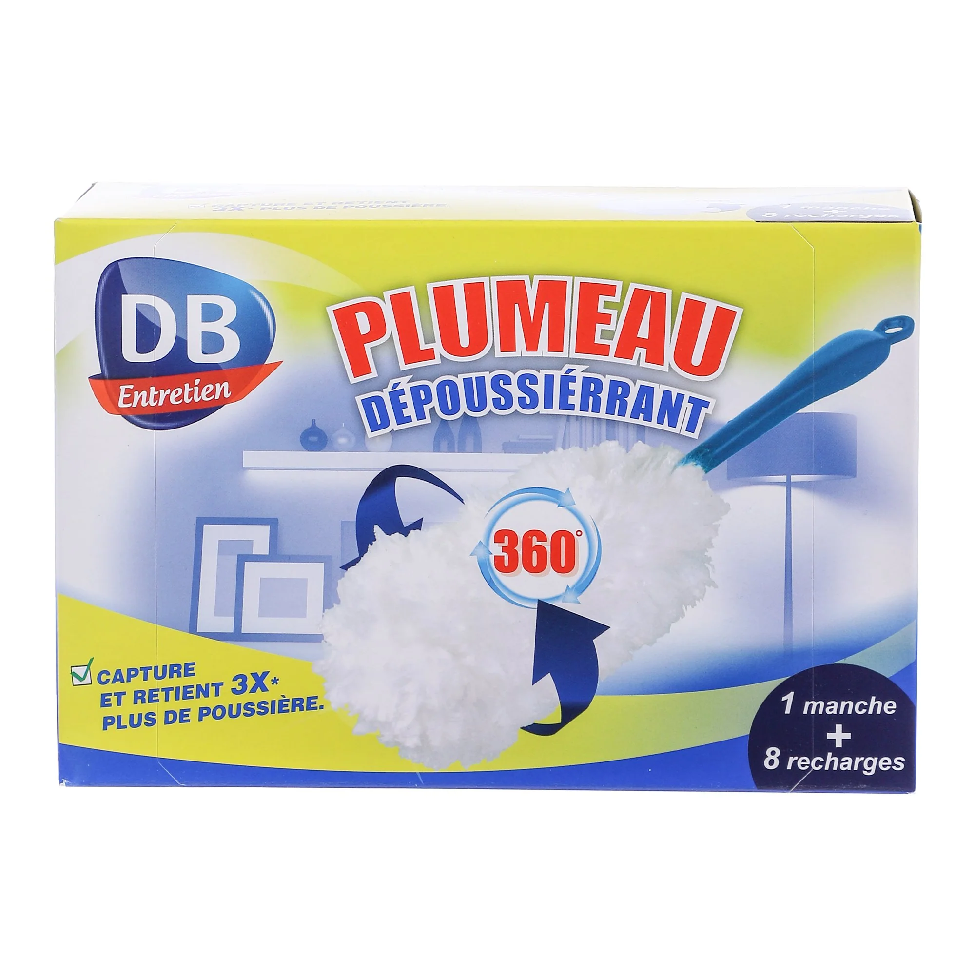 Plumeau dépoussiérant 360° + 8 recharges