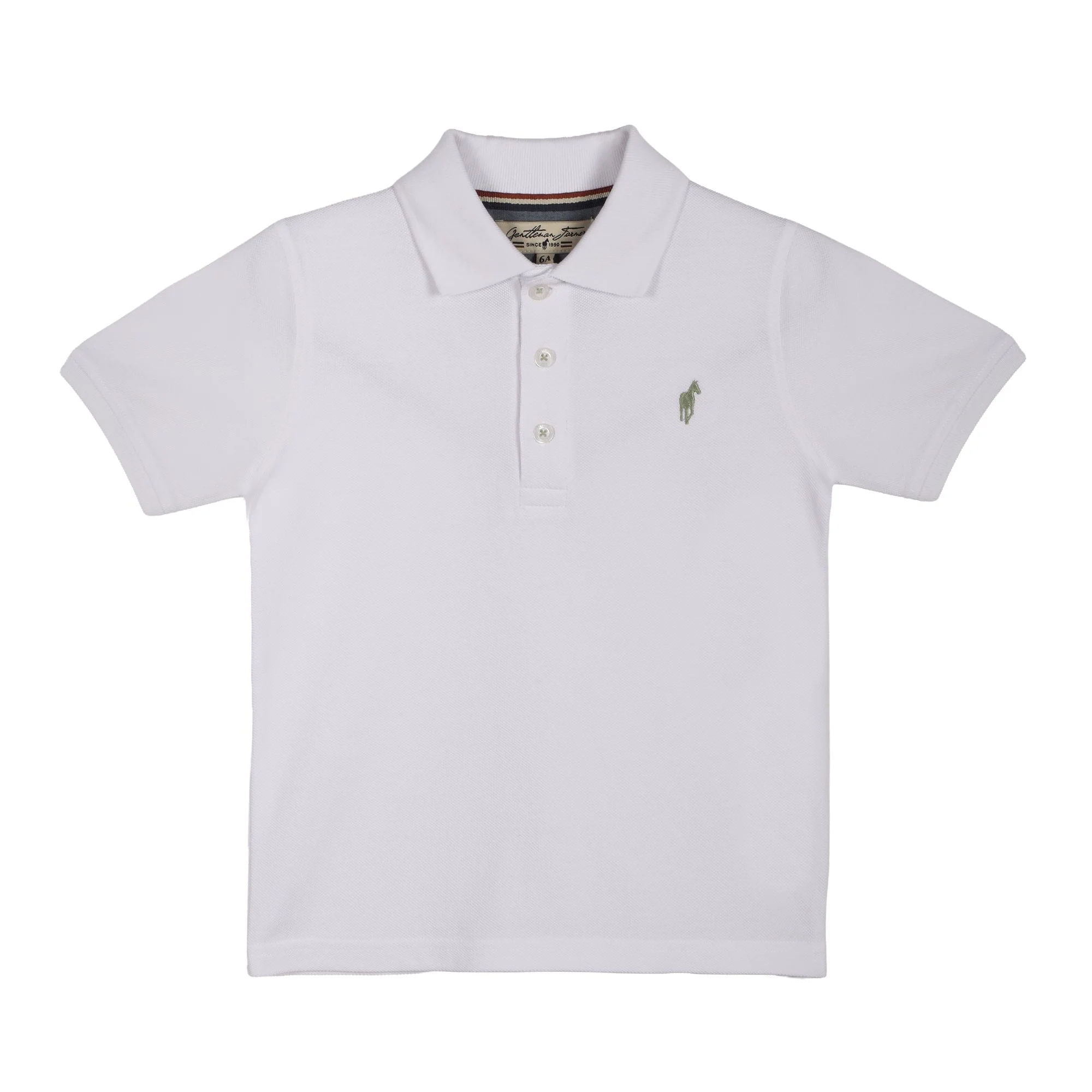 Polo avec broderie  - Blanc