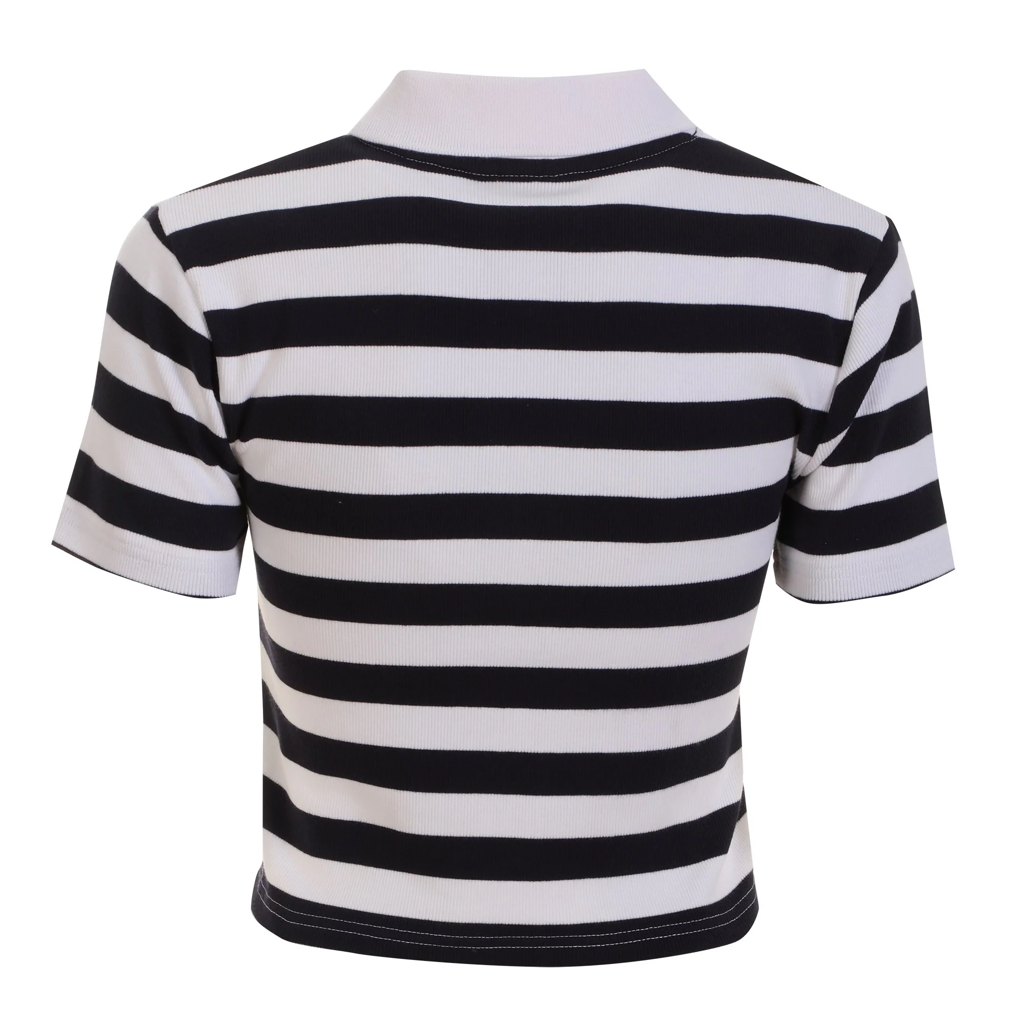 Polo crop manche courte - Blanc - Image 2