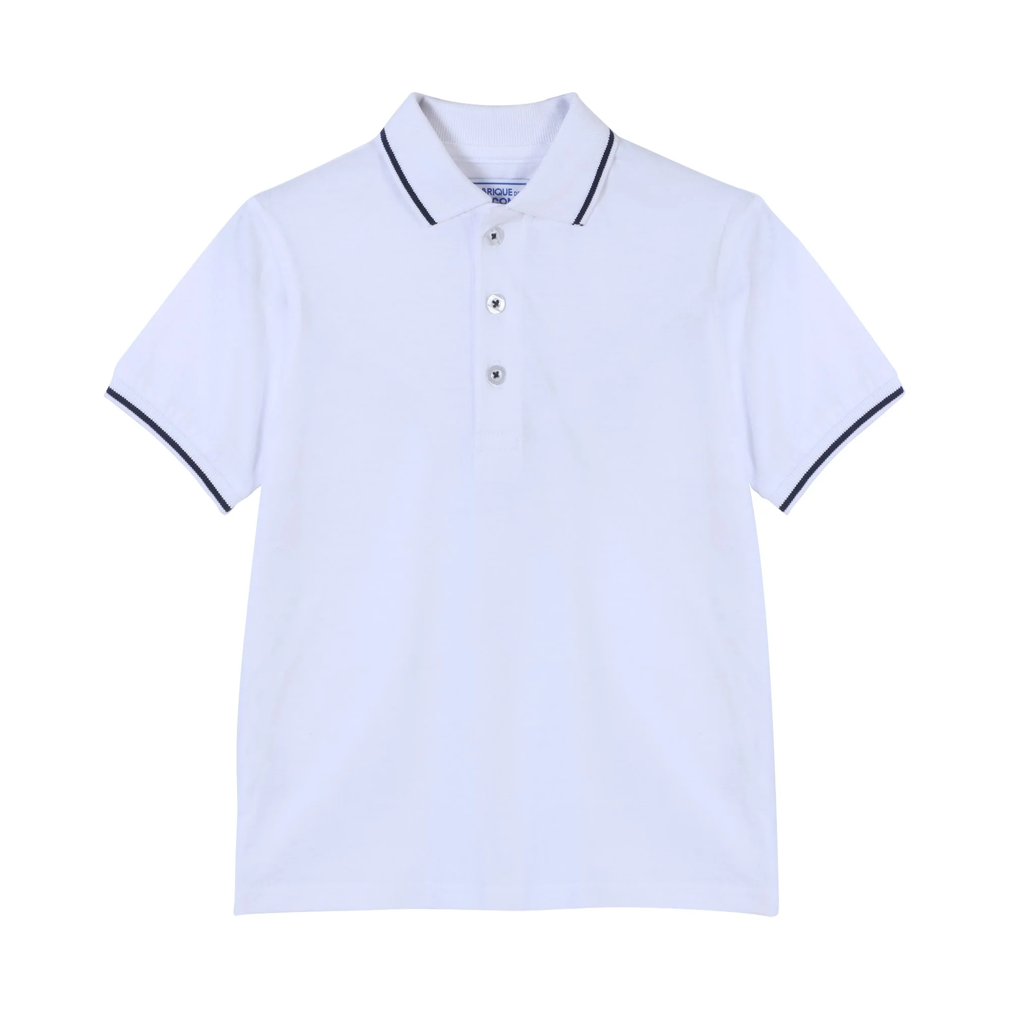 Polo manches courtes 3/12 ans - Blanc