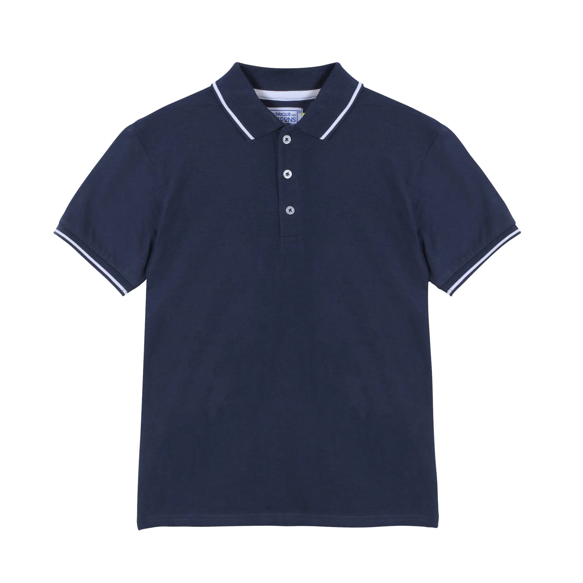 Polo manches courtes 3/12 ans - Bleu foncé