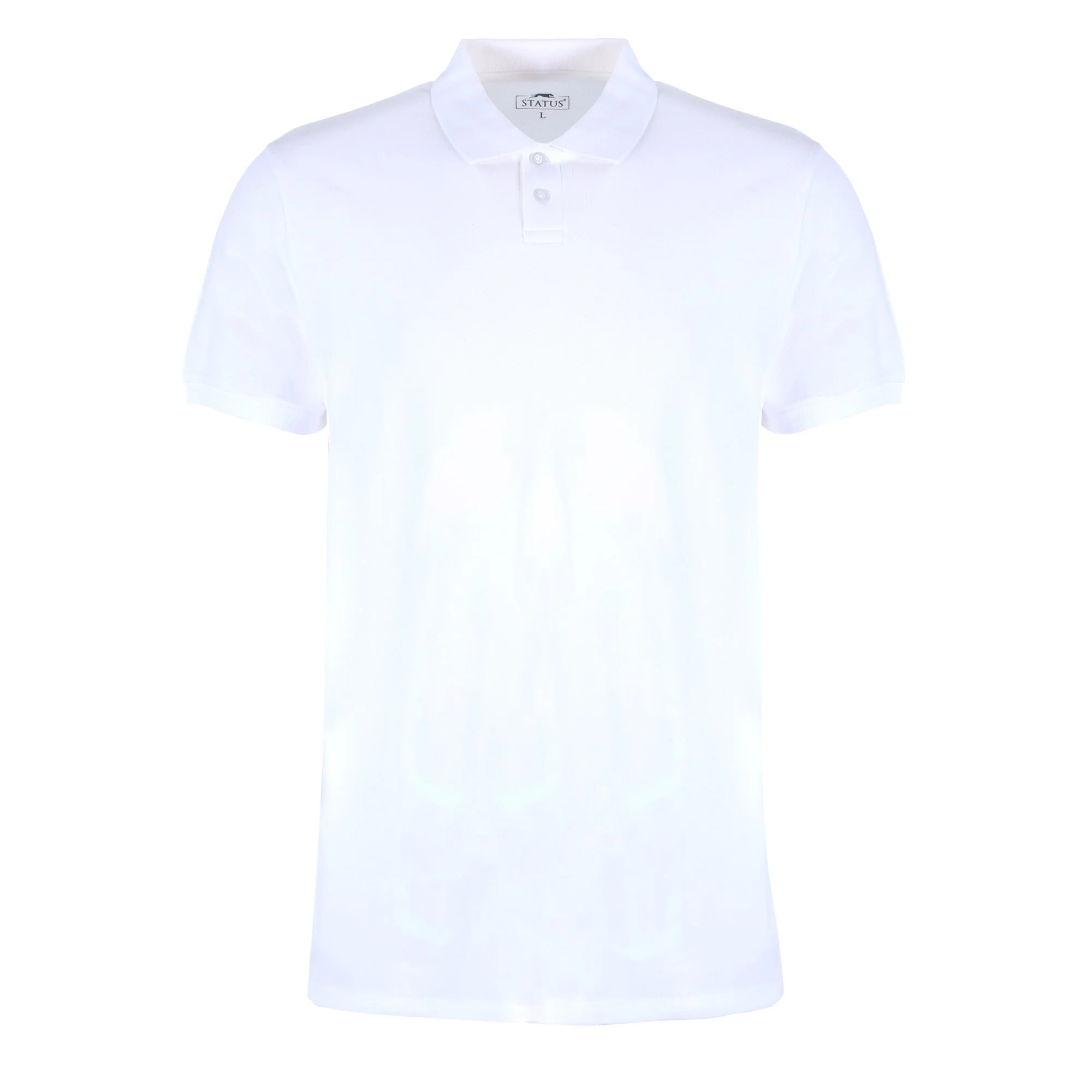 Polo manches courtes en maille piquée - Blanc