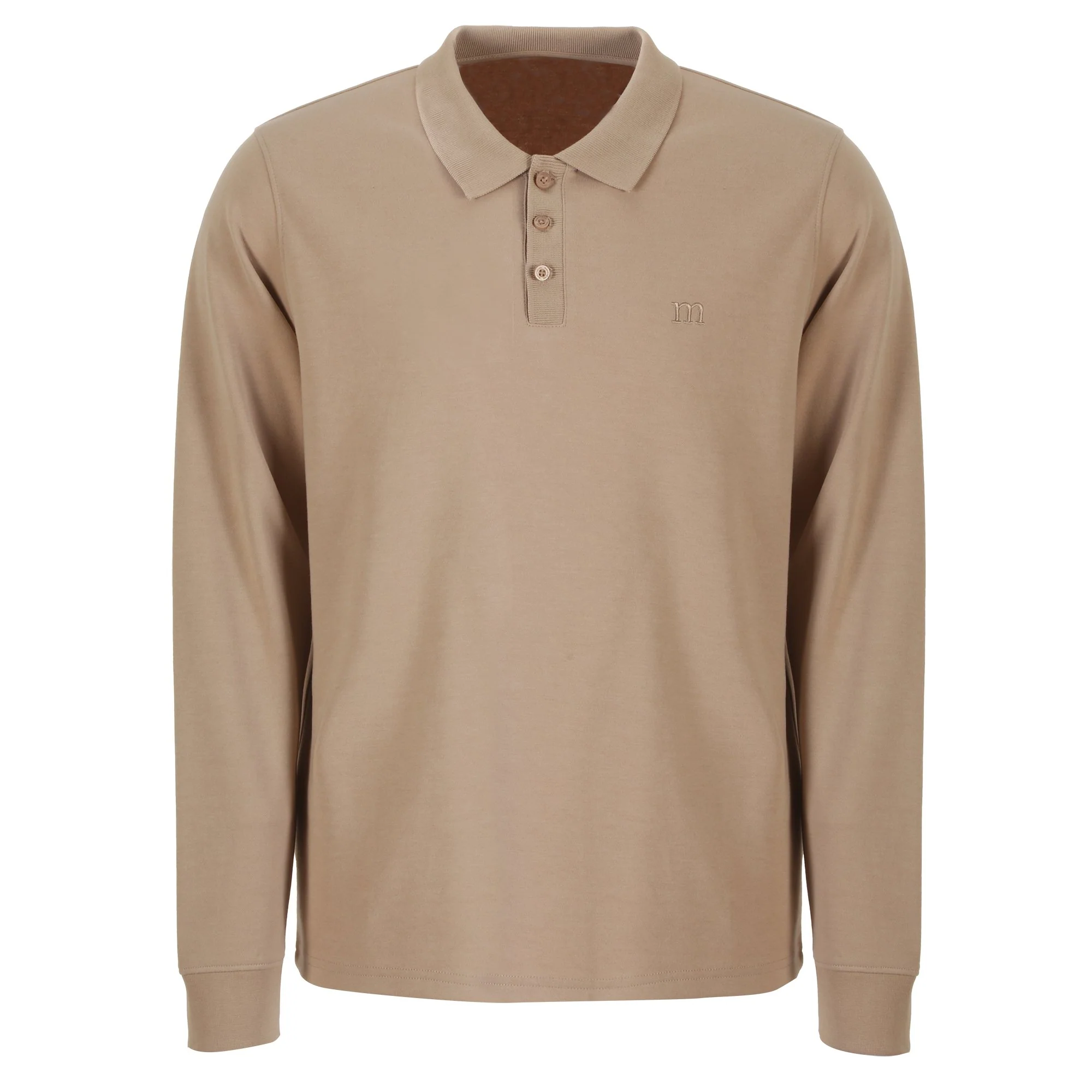 Polo manches longues - Beige