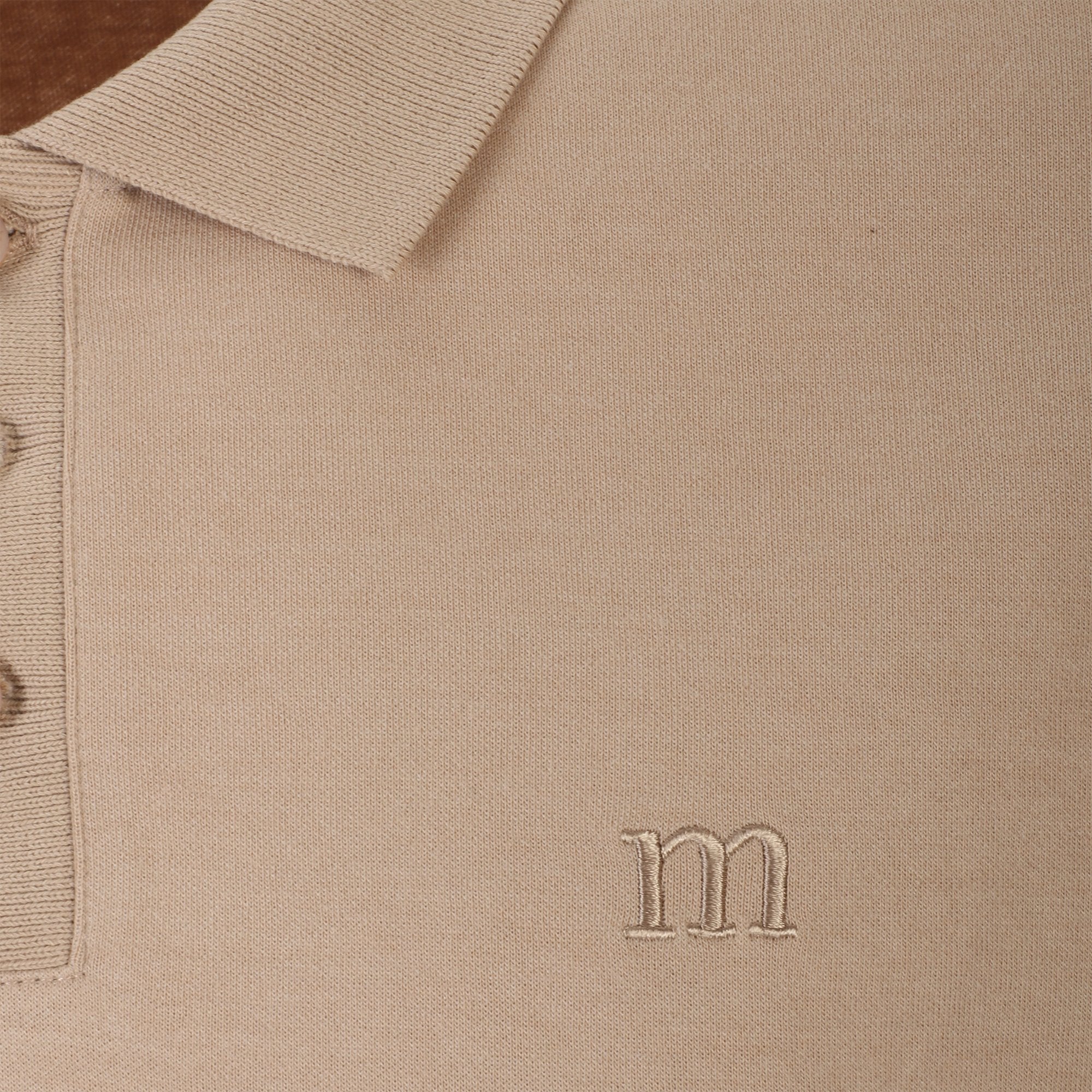 Polo manches longues - Beige - Image 3