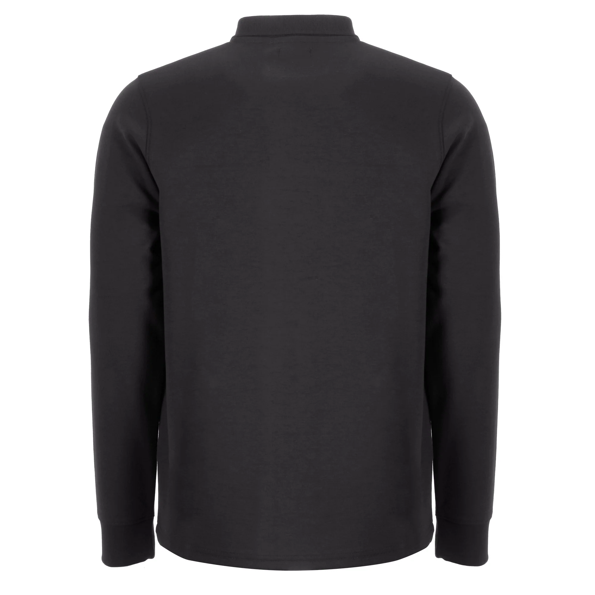 Polo manches longues - Noir - Image 2