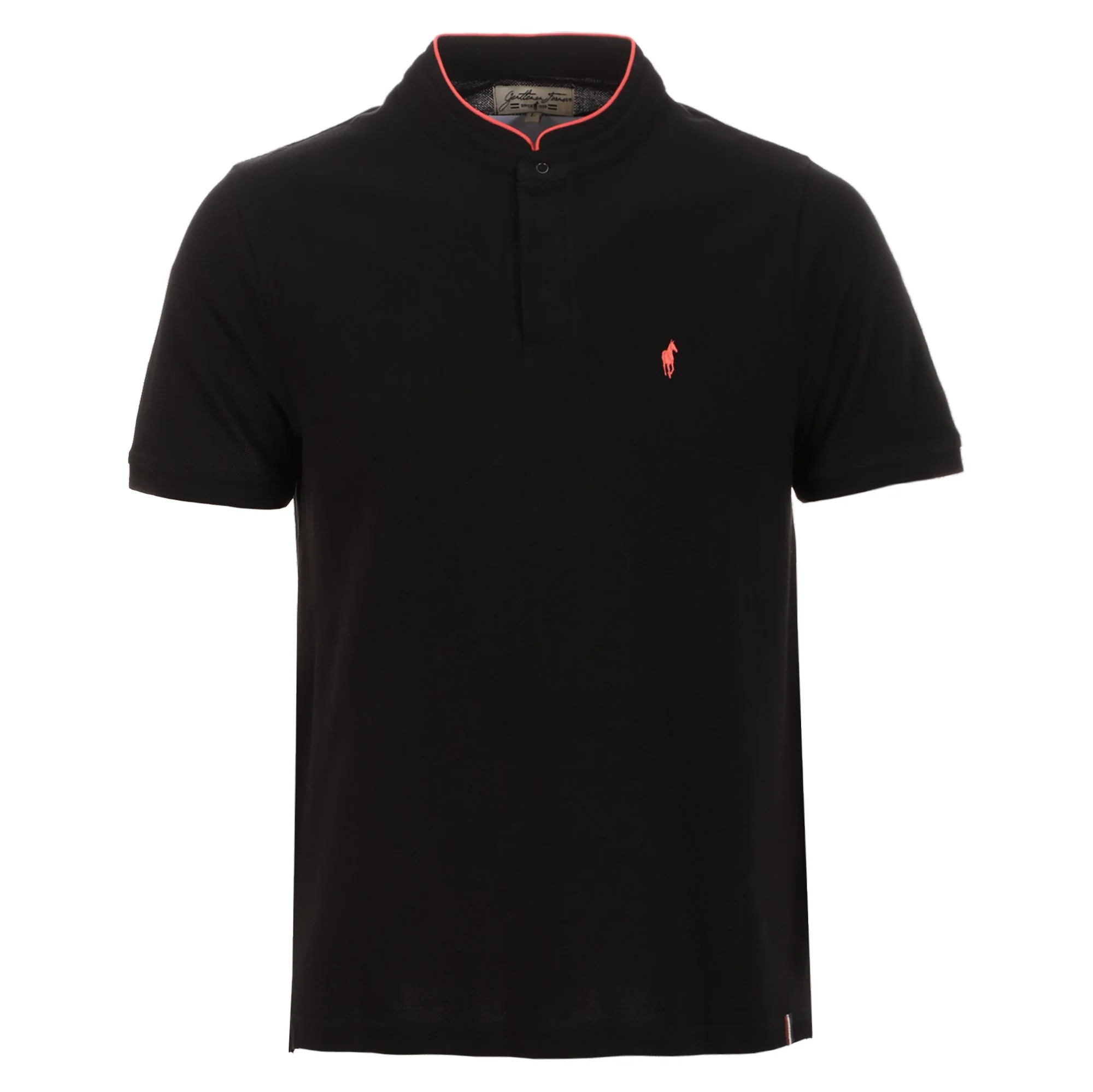 POLO PIQUE MC UNI BRODERIE POITRINE DU M AU XXL - Noir