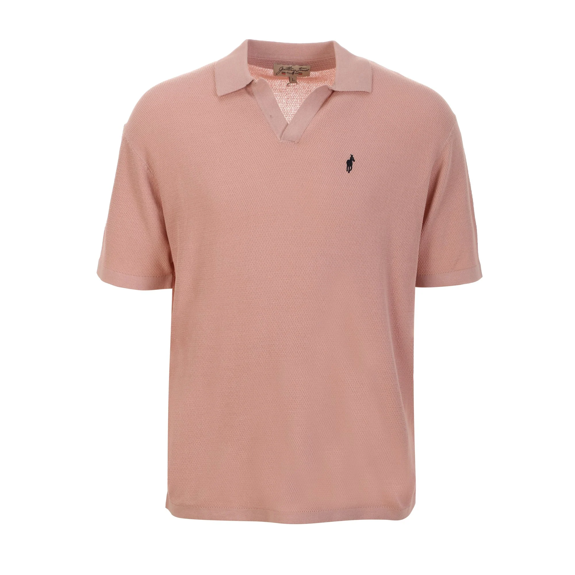 Polo texturé manche courte - Rose