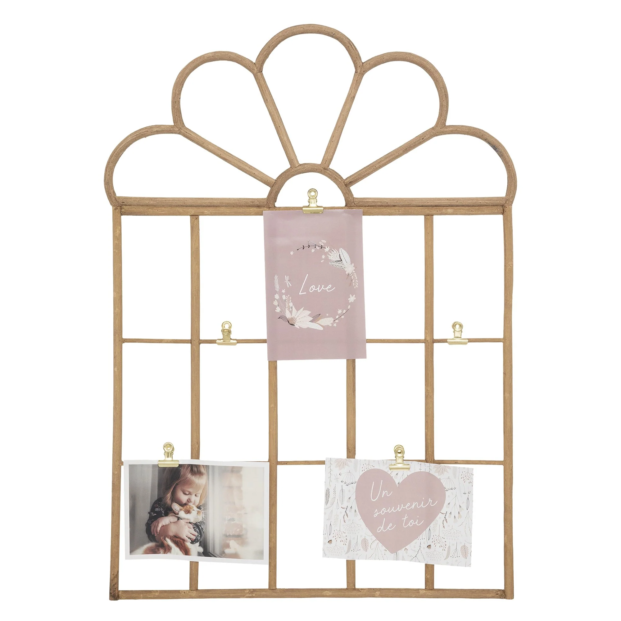 Porte photos en rotin