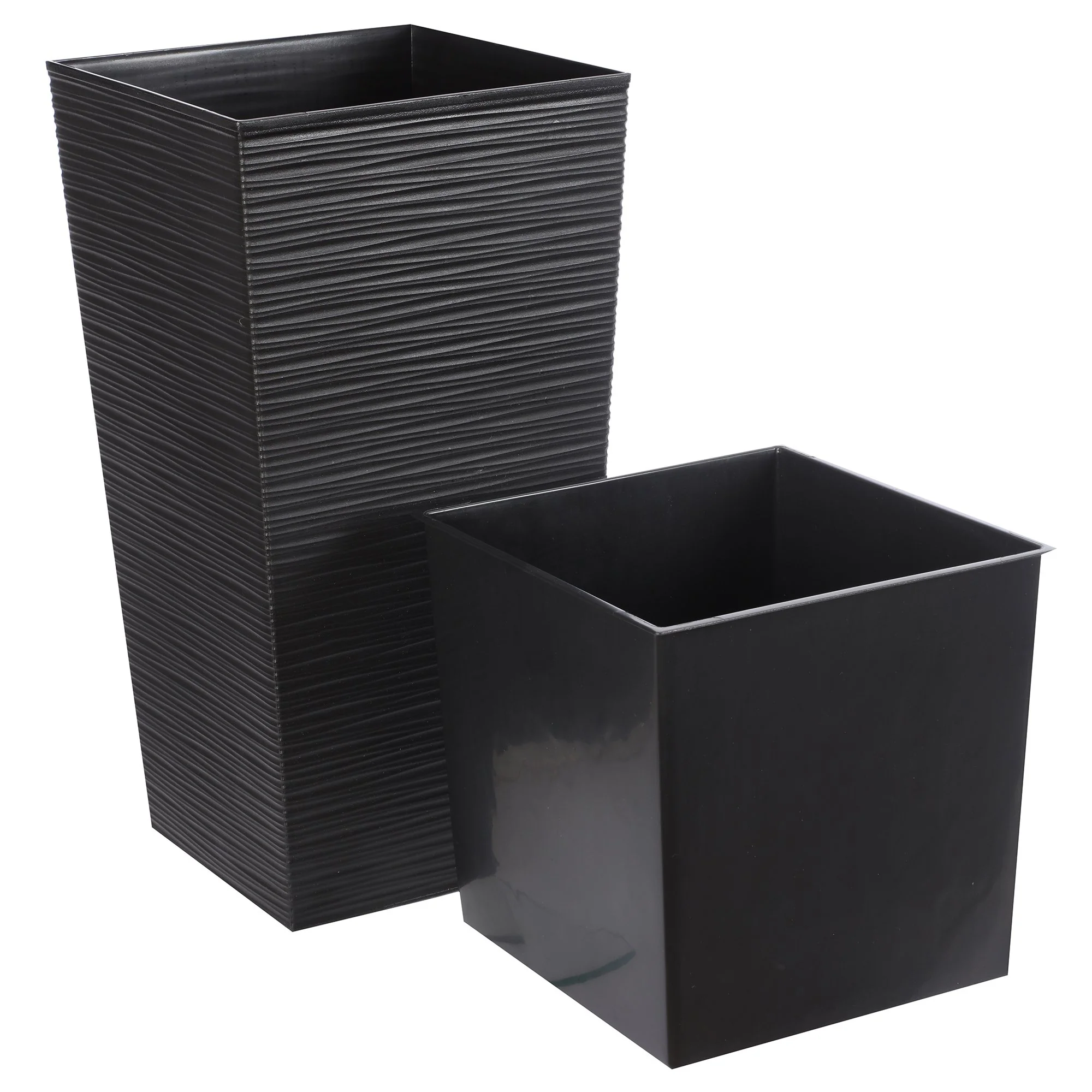 POT CARRE  EFFET BOIS 25X25XH46.5 CM - Image 2