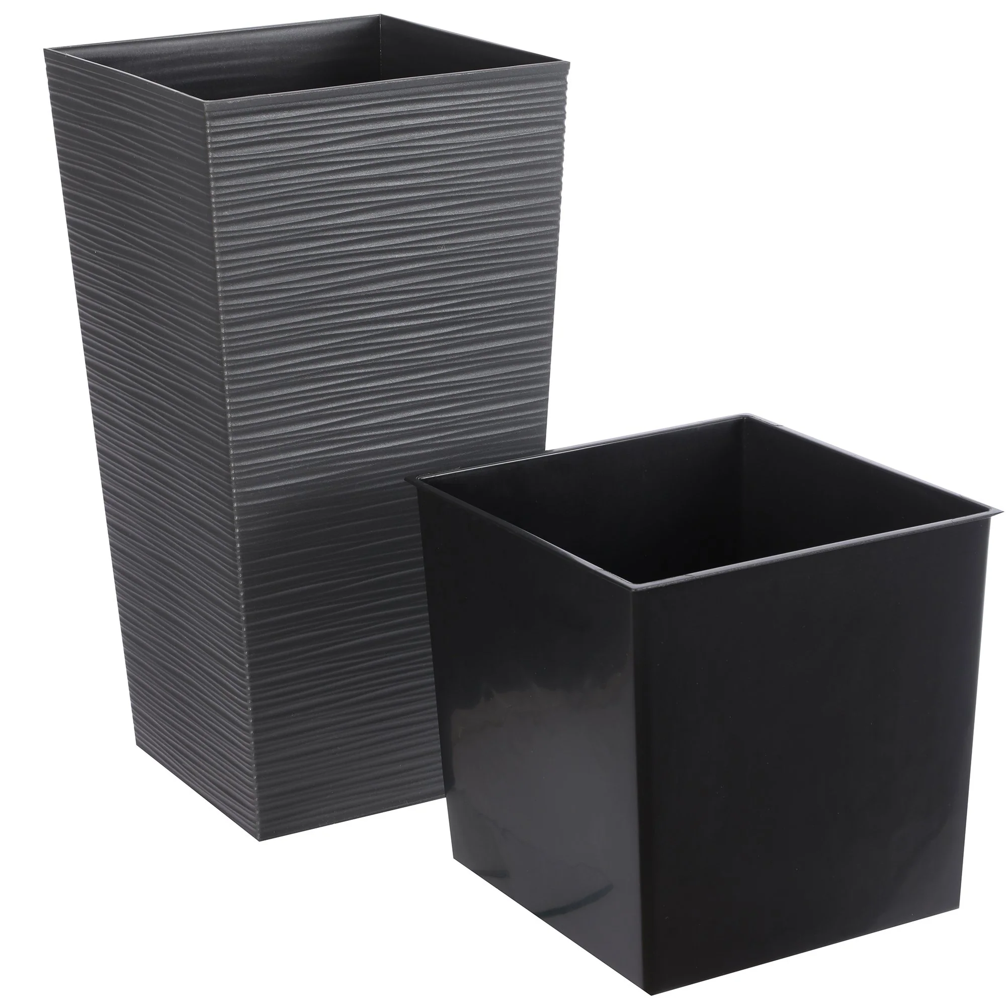 POT CARRE  EFFET BOIS 25X25XH46.5 CM - Image 4