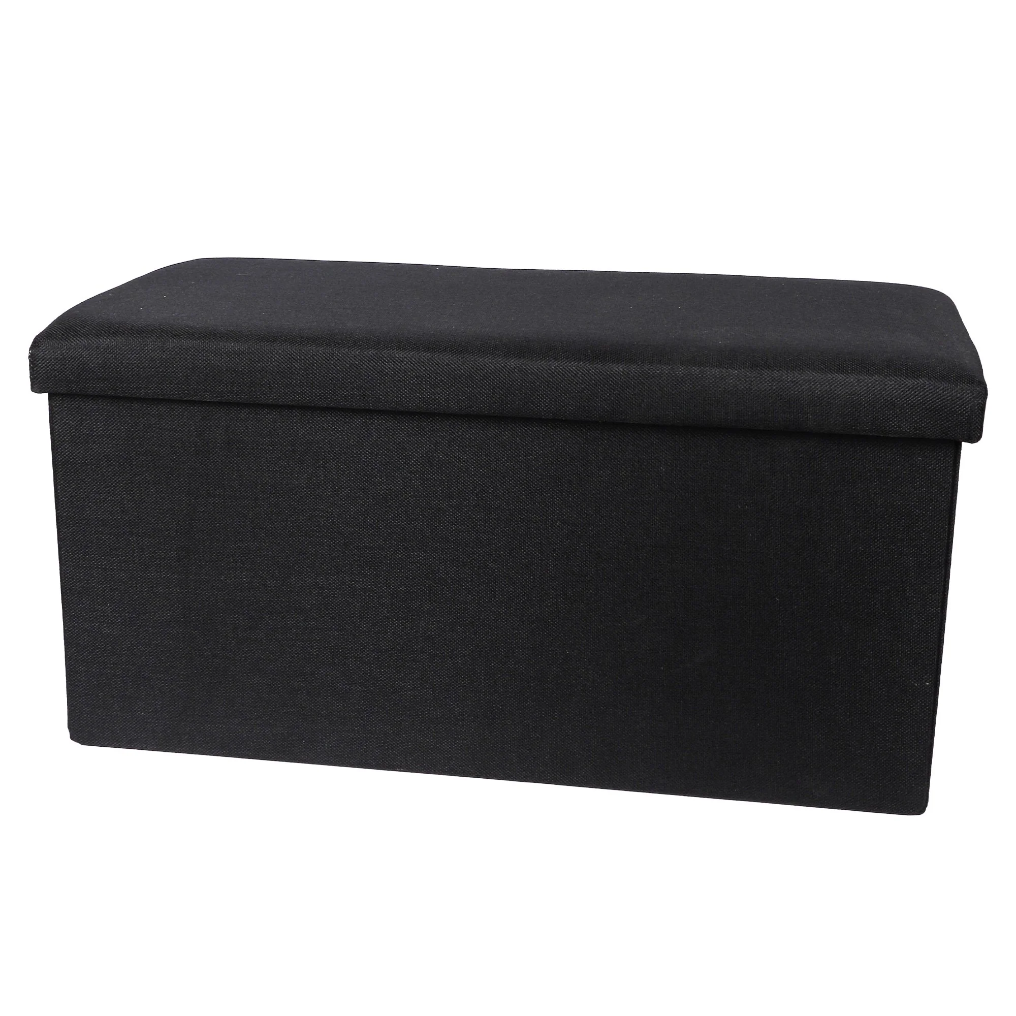 Pouf double pliable imitation lin - Image 2
