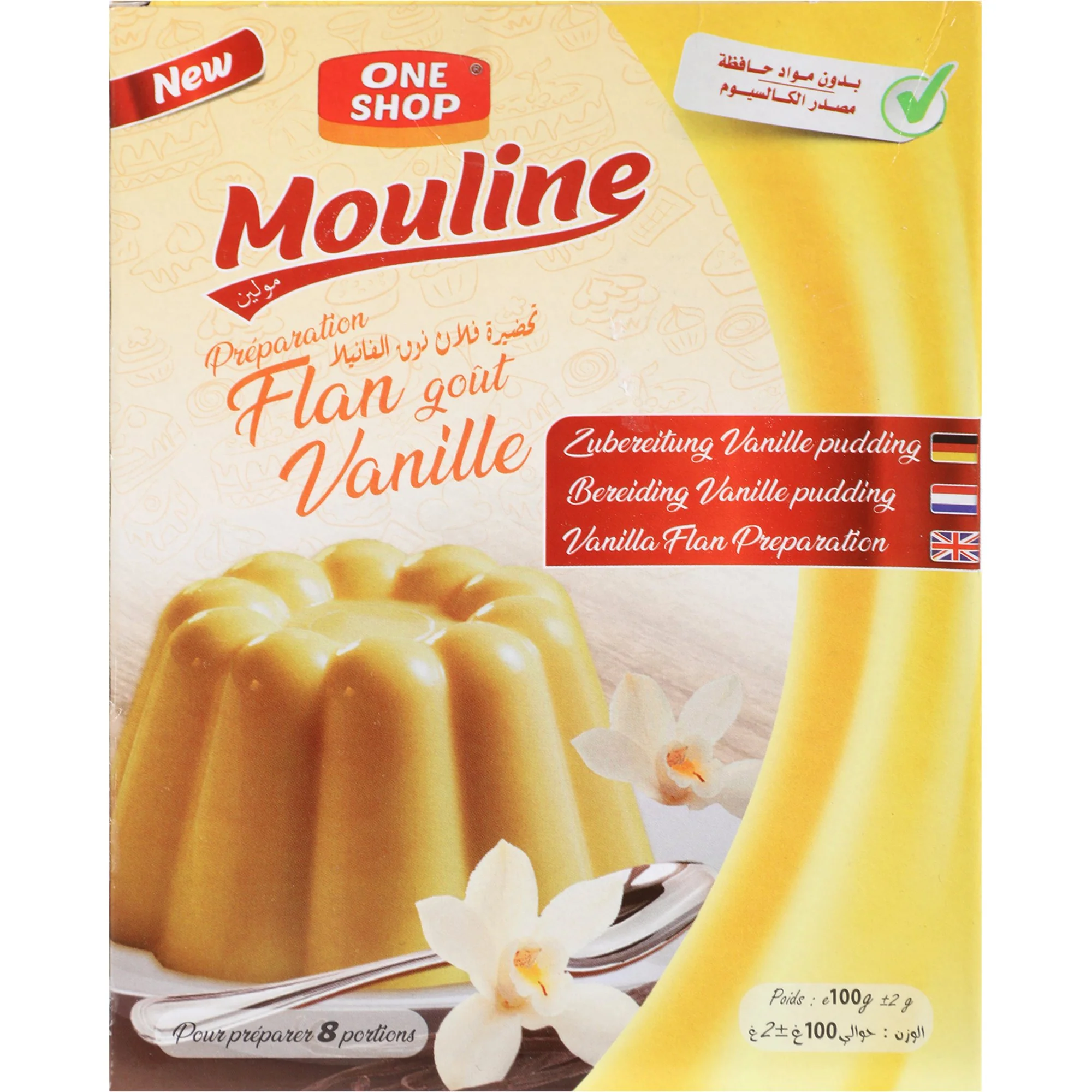 Préparation flan vanille