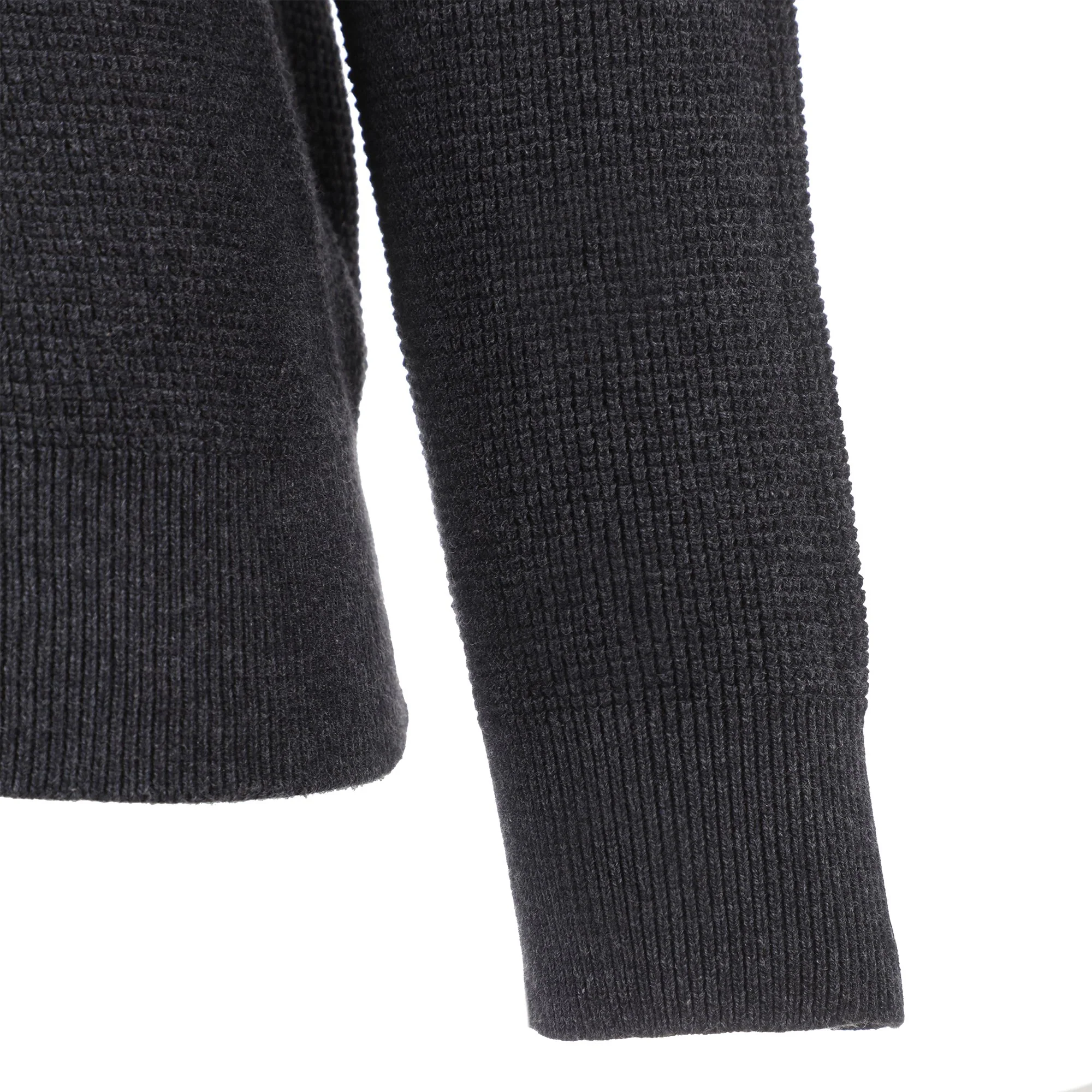 Pull col rond gris ou marron - Gris - Image 4