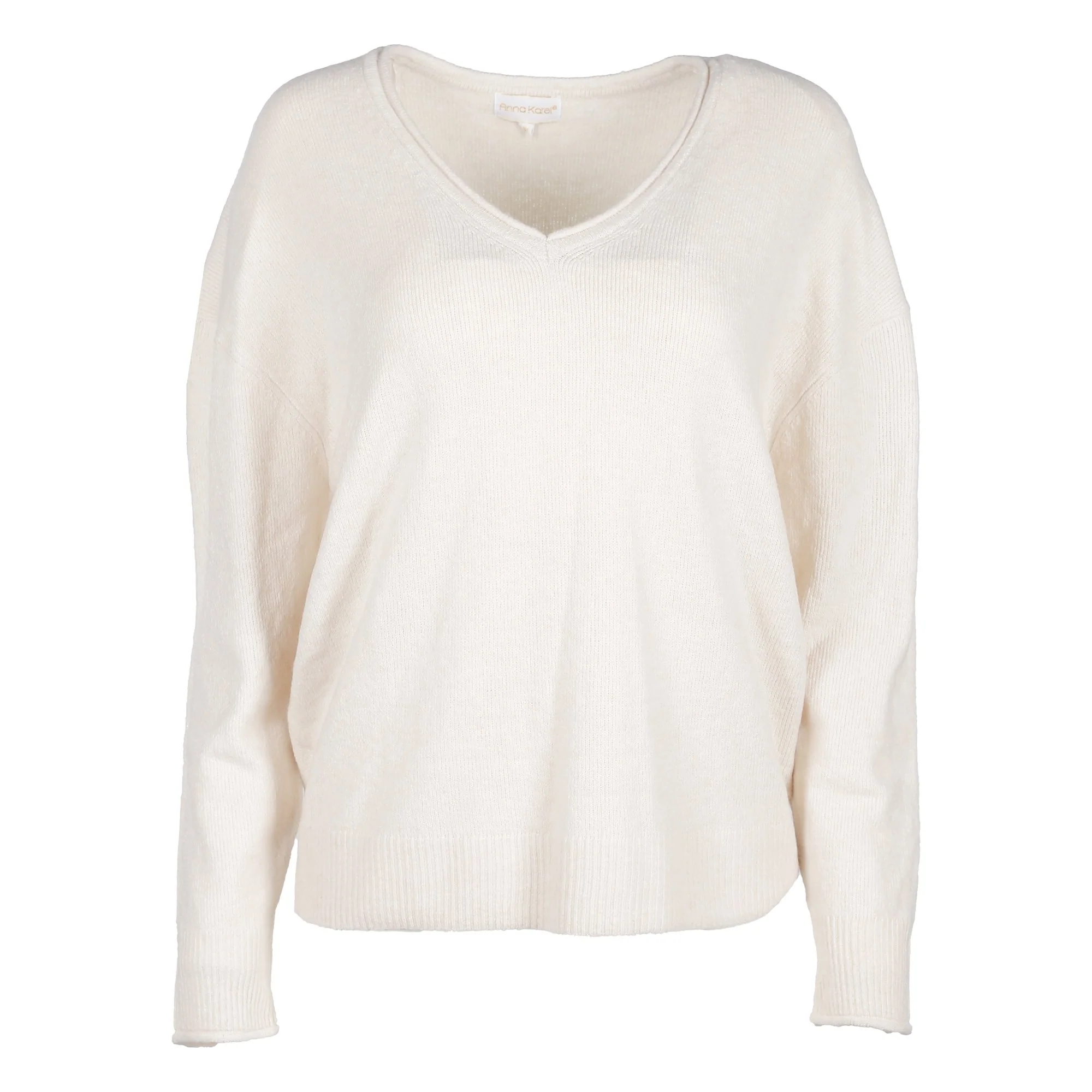 Pull col V - Beige