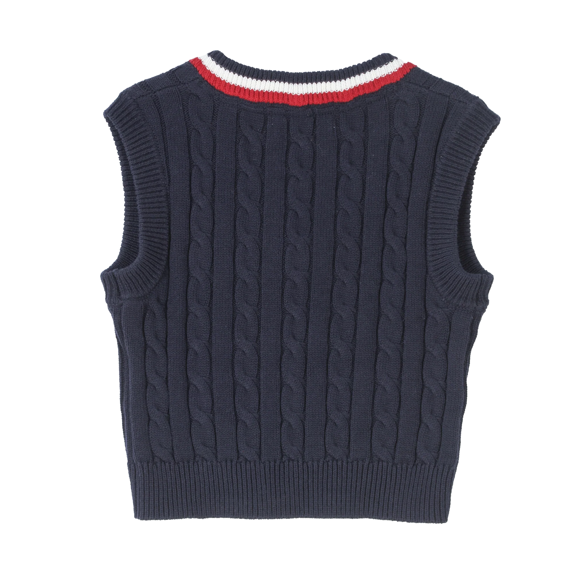 Pull sans manches avec broderie 3/12 ans - Bleu foncé - Image 2