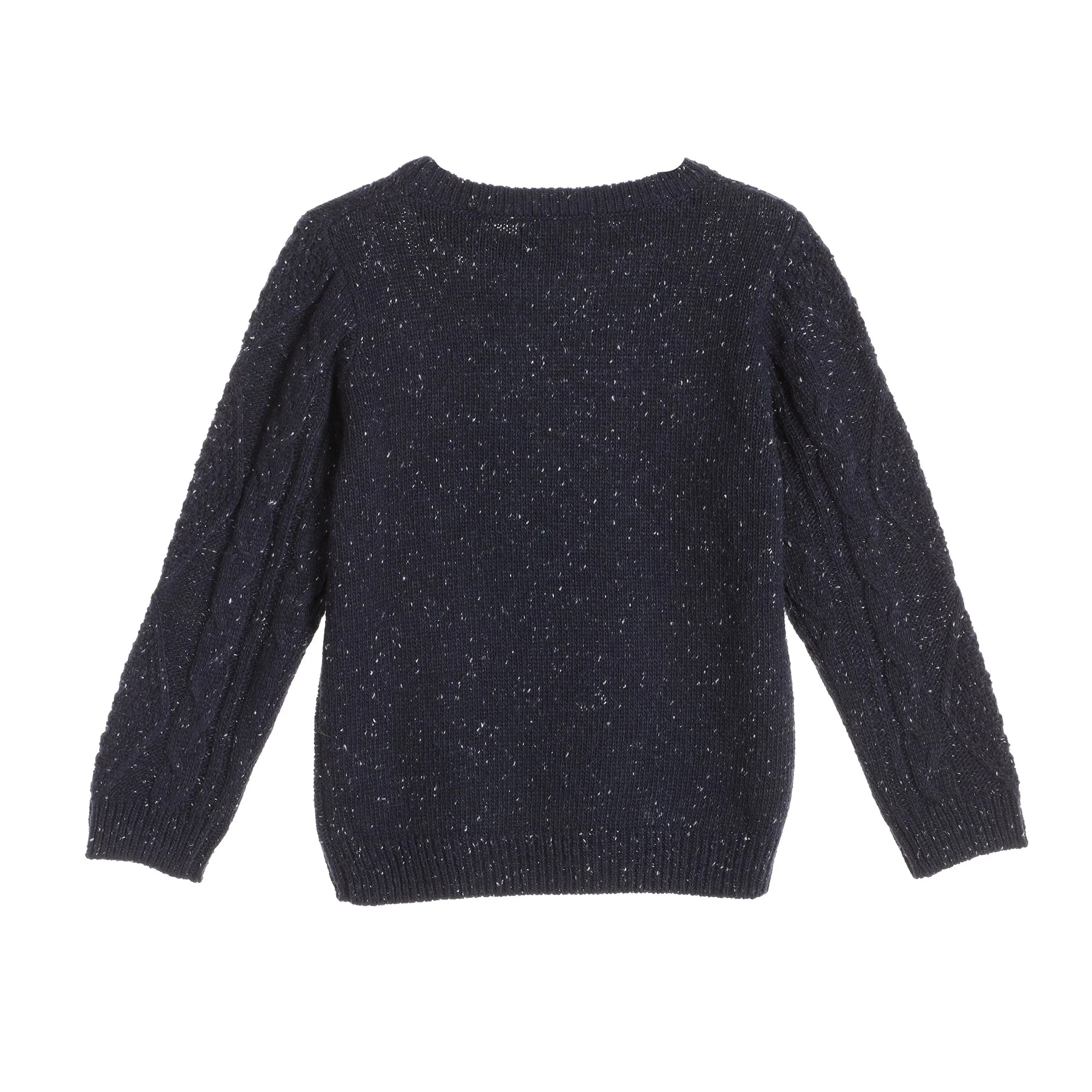 Pull torsadé avec broderie 3/12 ans - Beige - Image 3