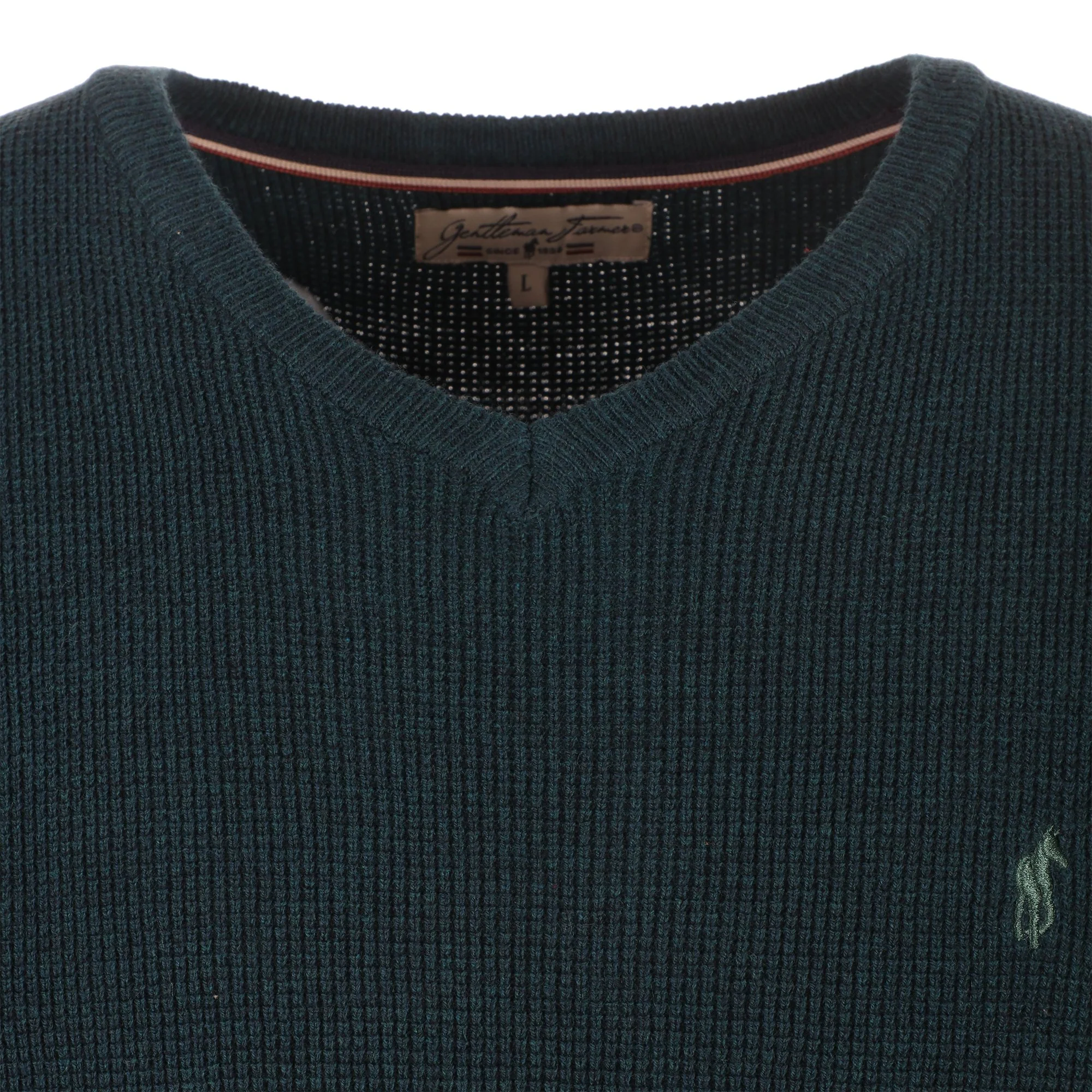 Pull uni bordeaux ou bleu  - Bleu - Image 3
