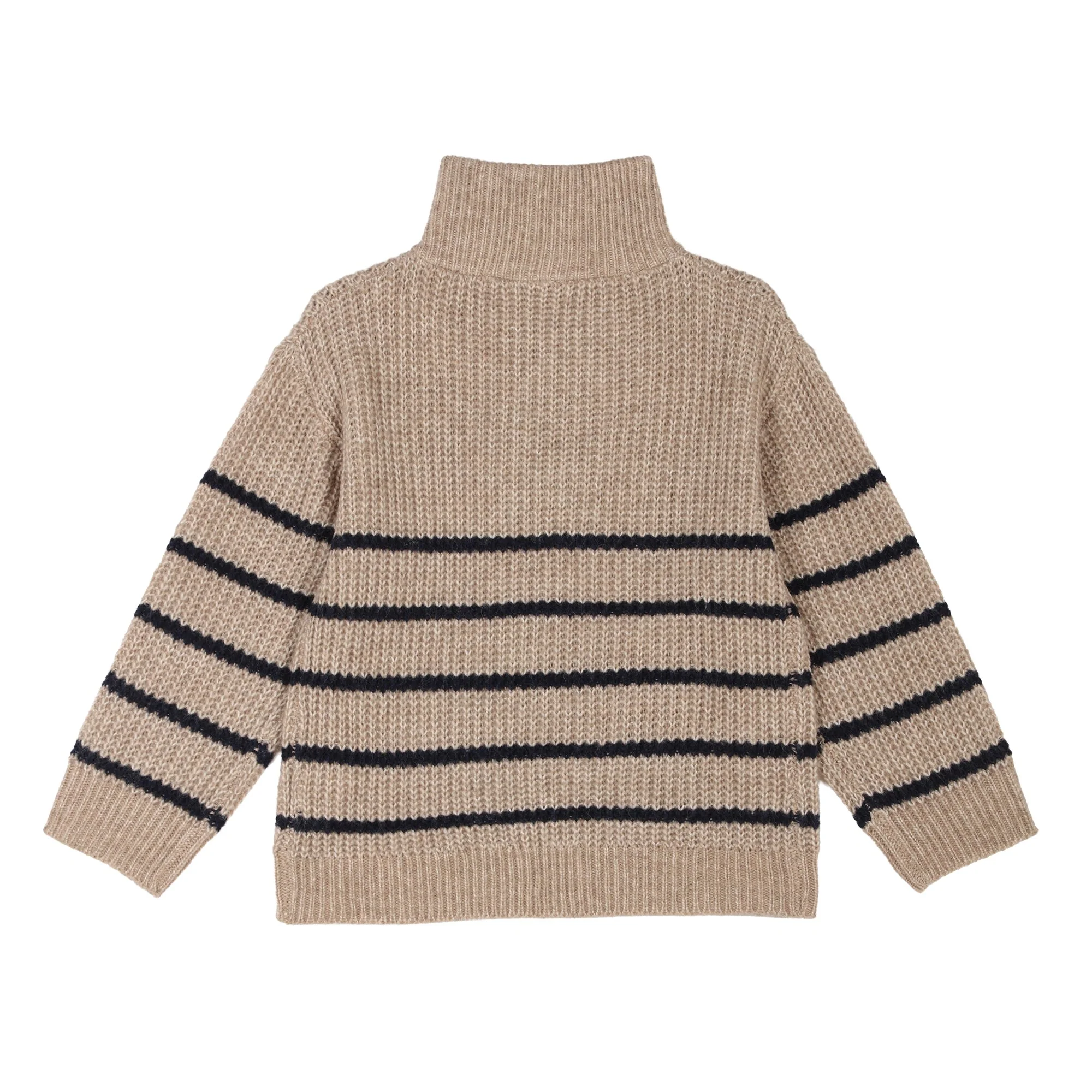 Pull zip col montant 3-12 ans  - Bleu foncé - Image 2