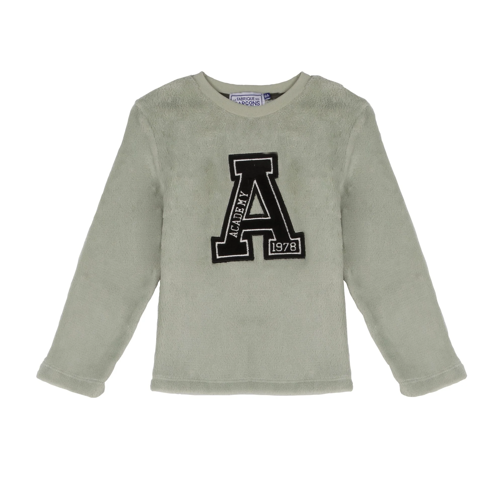 Pyjama coral fleece à rayures 3/12 ans - Vert - Image 2