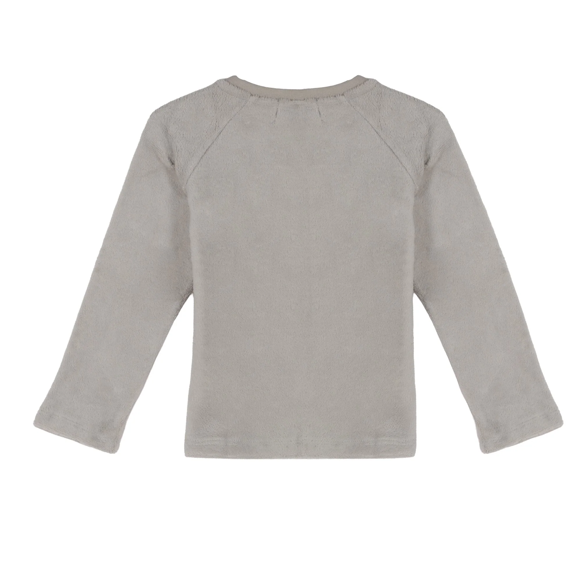Pyjama coral fleece bas à carreaux 4/12 ans - Gris - Image 3