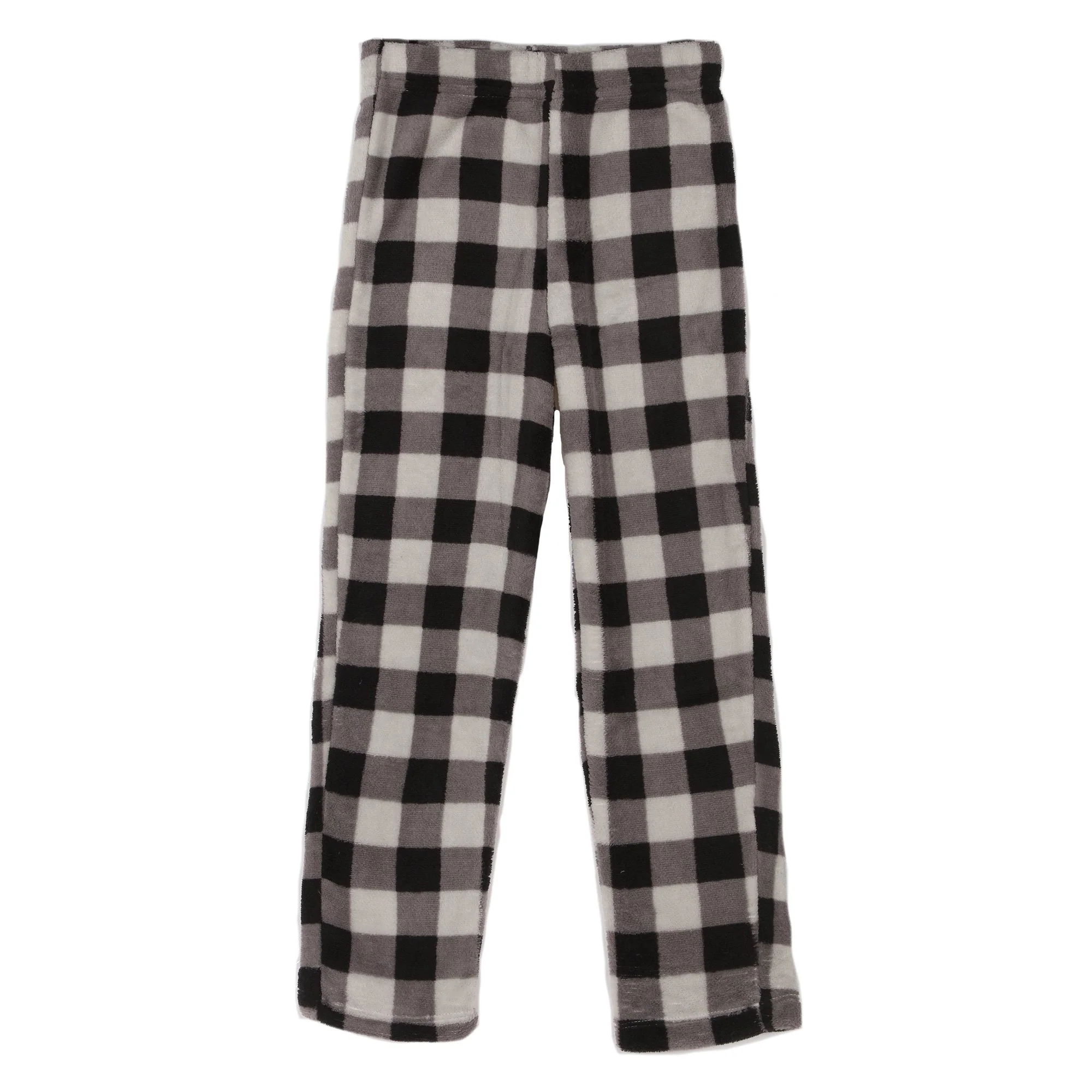 Pyjama coral fleece bas à carreaux 4/12 ans - Gris - Image 4