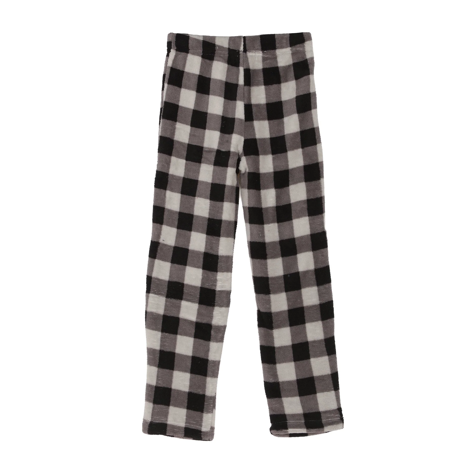 Pyjama coral fleece bas à carreaux 4/12 ans - Gris - Image 5