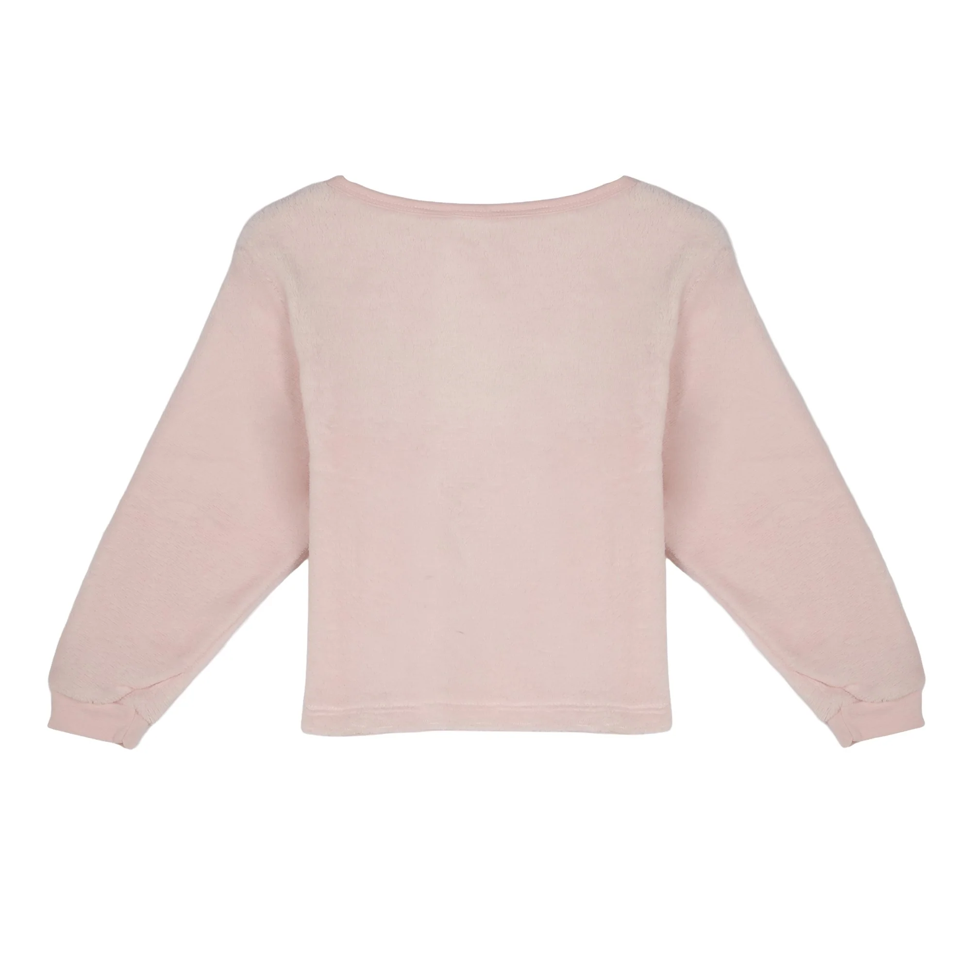 Pyjama coral fleece bas à carreaux 4/12 ans - Rose - Image 3
